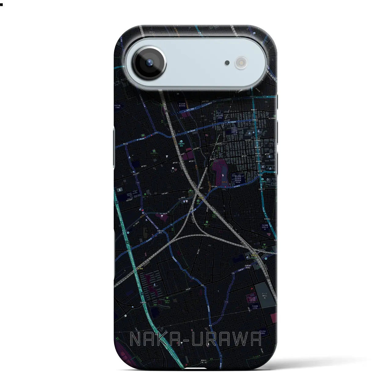 【中浦和(埼玉県)】地図柄iPhoneケース(バックカバータイプ)