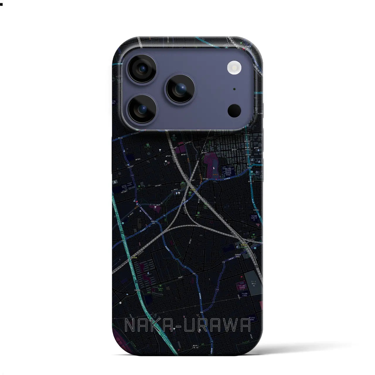 【中浦和(埼玉県)】地図柄iPhoneケース(バックカバータイプ)