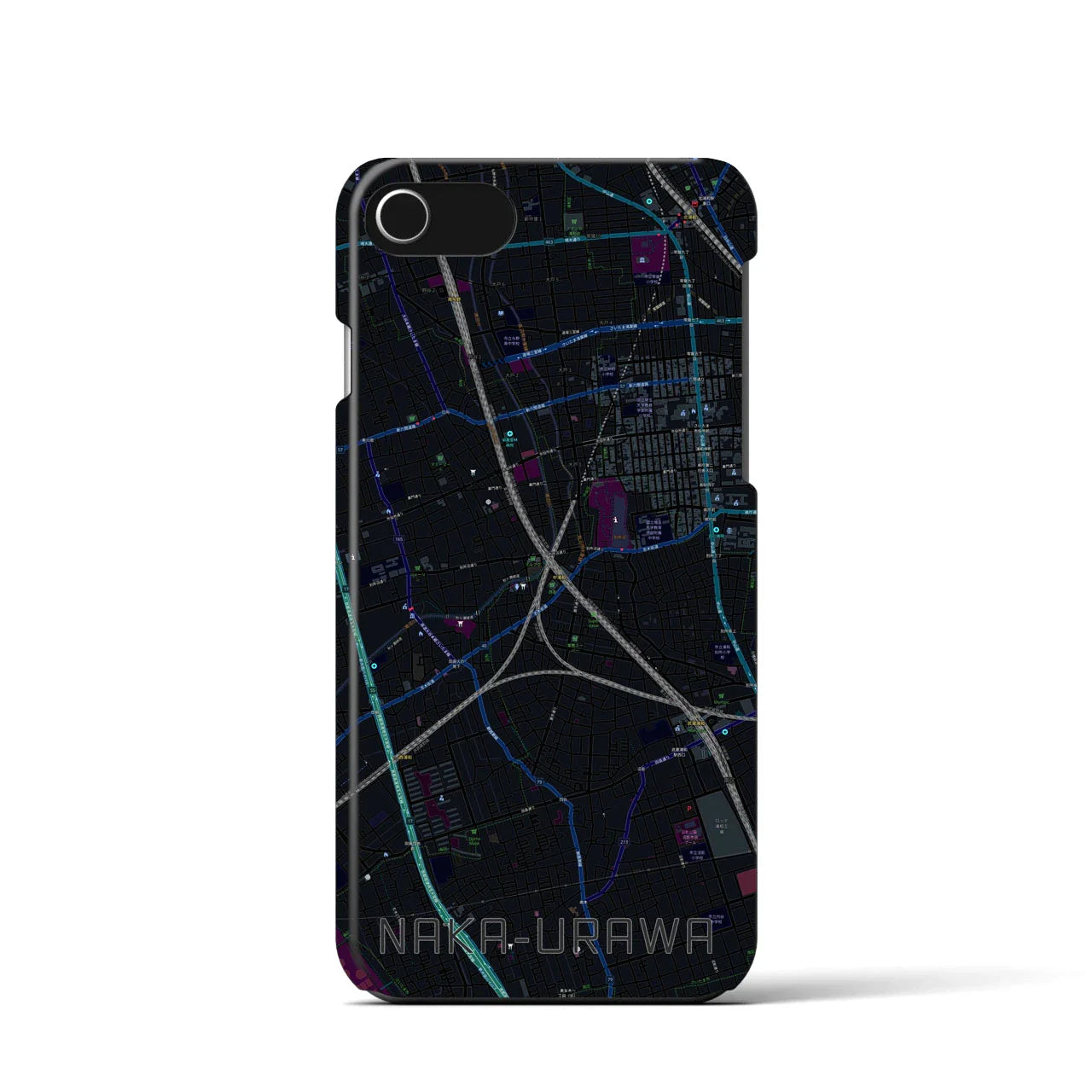 【中浦和(埼玉県)】地図柄iPhoneケース(バックカバータイプ)