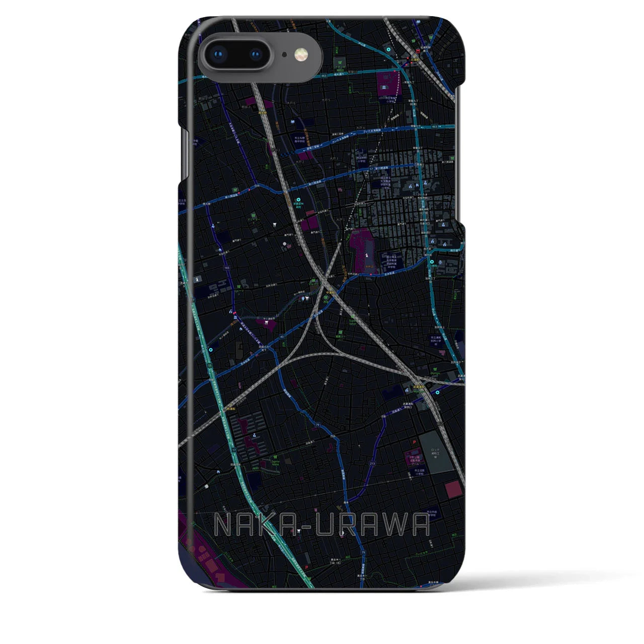 【中浦和(埼玉県)】地図柄iPhoneケース(バックカバータイプ)