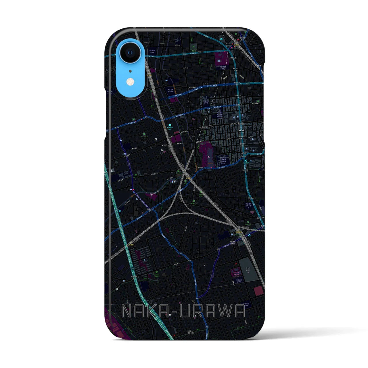 【中浦和(埼玉県)】地図柄iPhoneケース(バックカバータイプ)