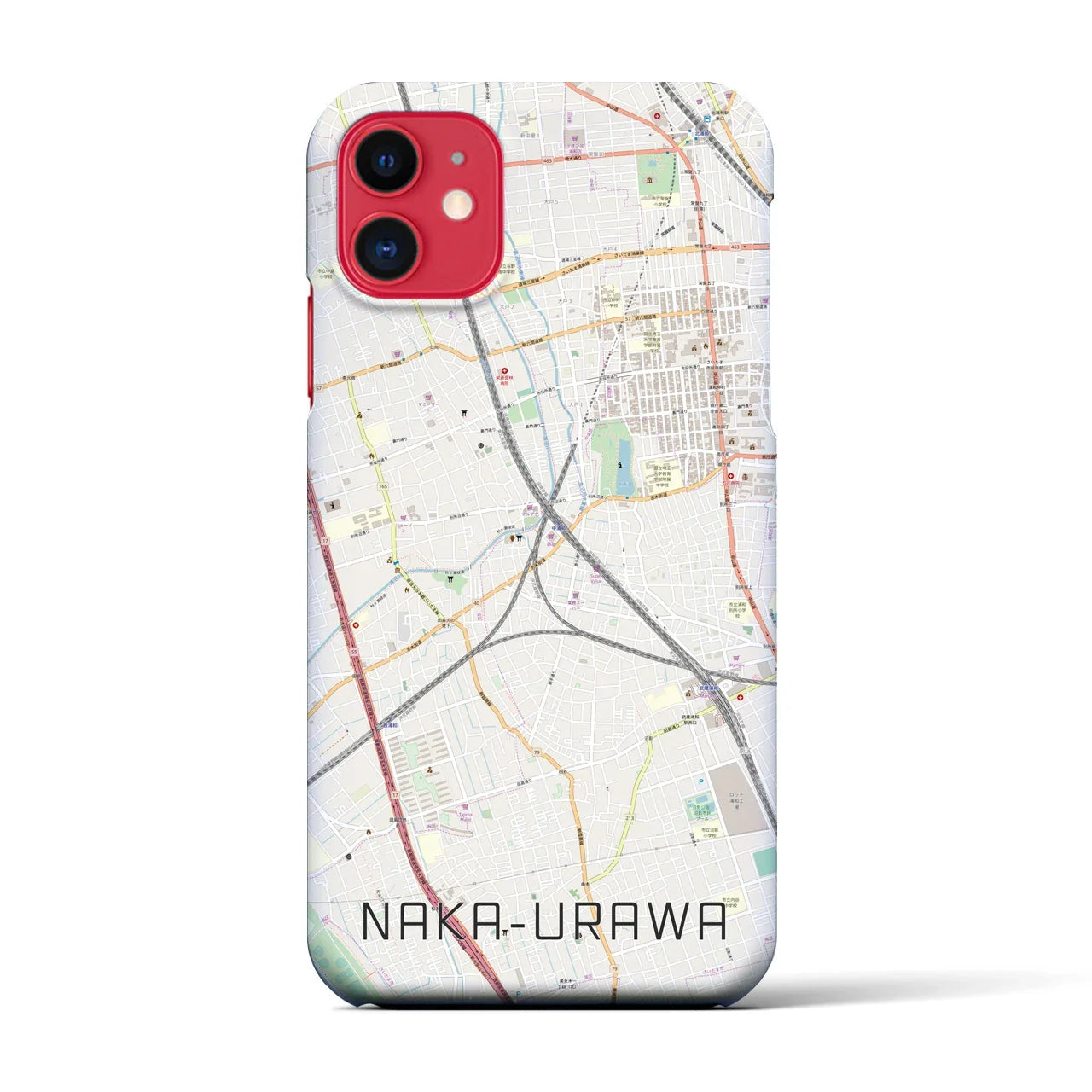【中浦和(埼玉県)】地図柄iPhoneケース(バックカバータイプ)