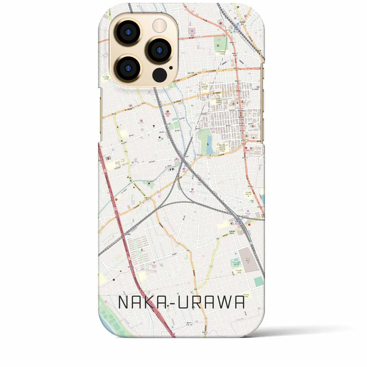 【中浦和(埼玉県)】地図柄iPhoneケース(バックカバータイプ)