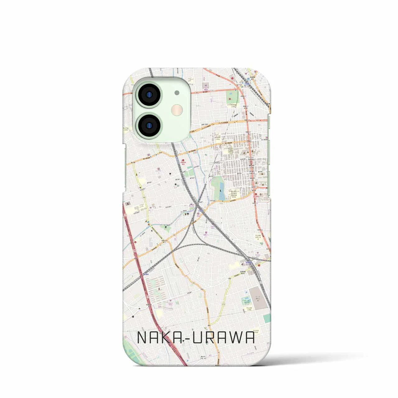 【中浦和(埼玉県)】地図柄iPhoneケース(バックカバータイプ)