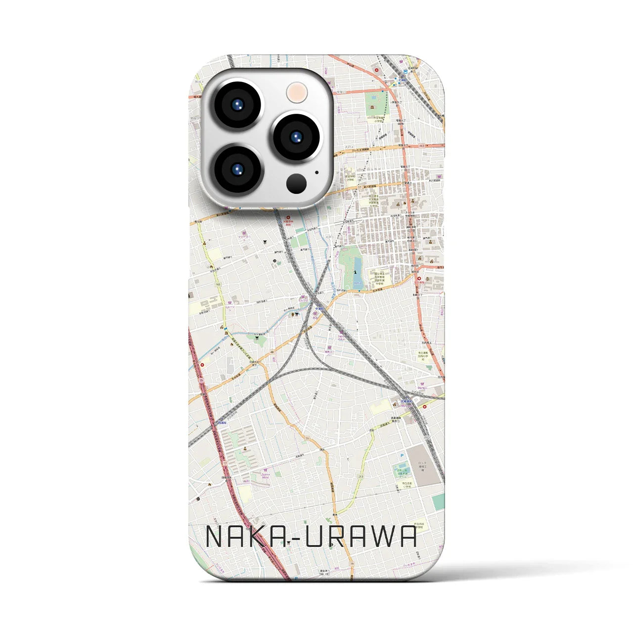 【中浦和(埼玉県)】地図柄iPhoneケース(バックカバータイプ)
