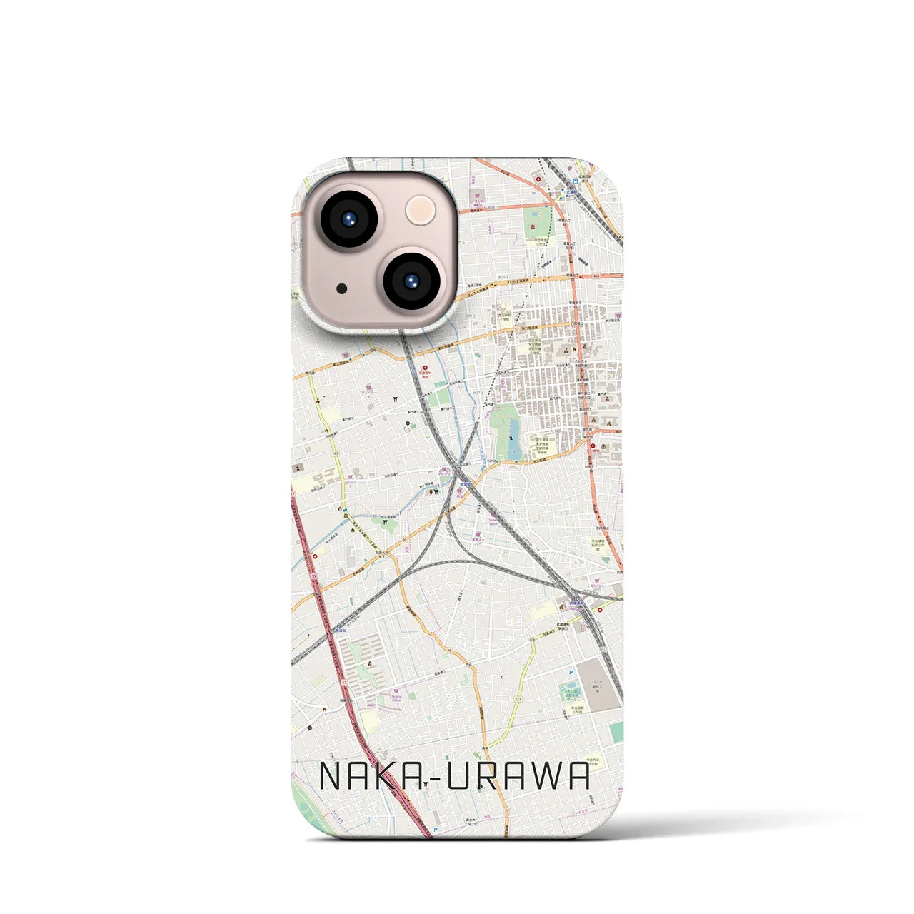 【中浦和(埼玉県)】地図柄iPhoneケース(バックカバータイプ)