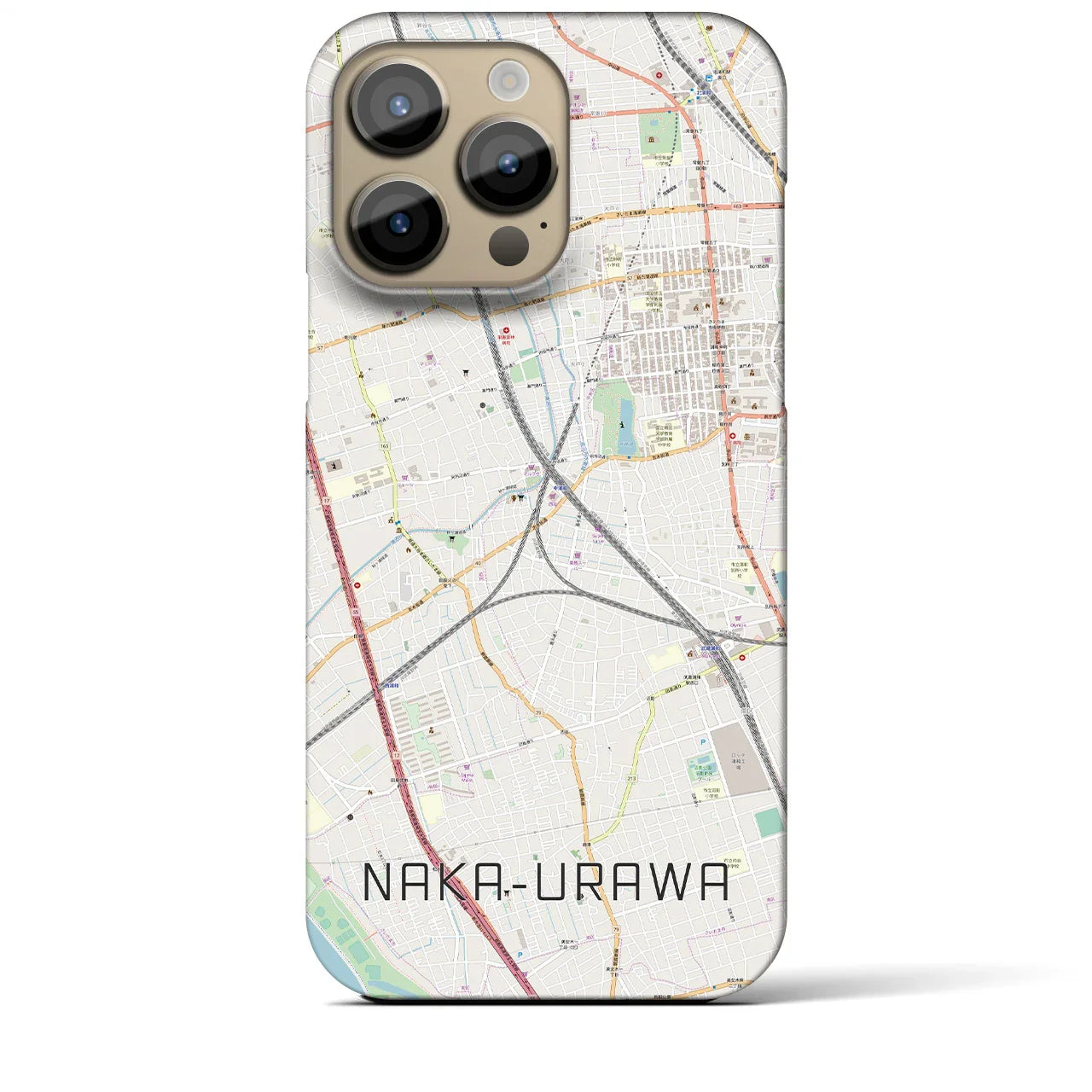 【中浦和(埼玉県)】地図柄iPhoneケース(バックカバータイプ)