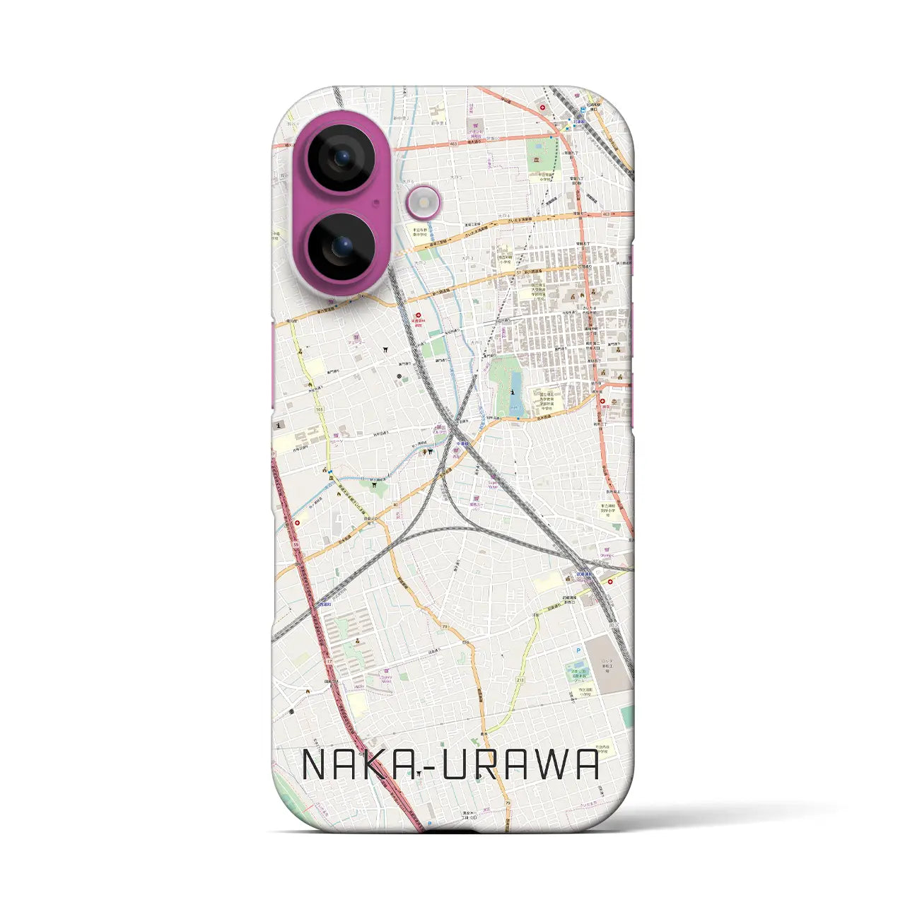 【中浦和(埼玉県)】地図柄iPhoneケース(バックカバータイプ)
