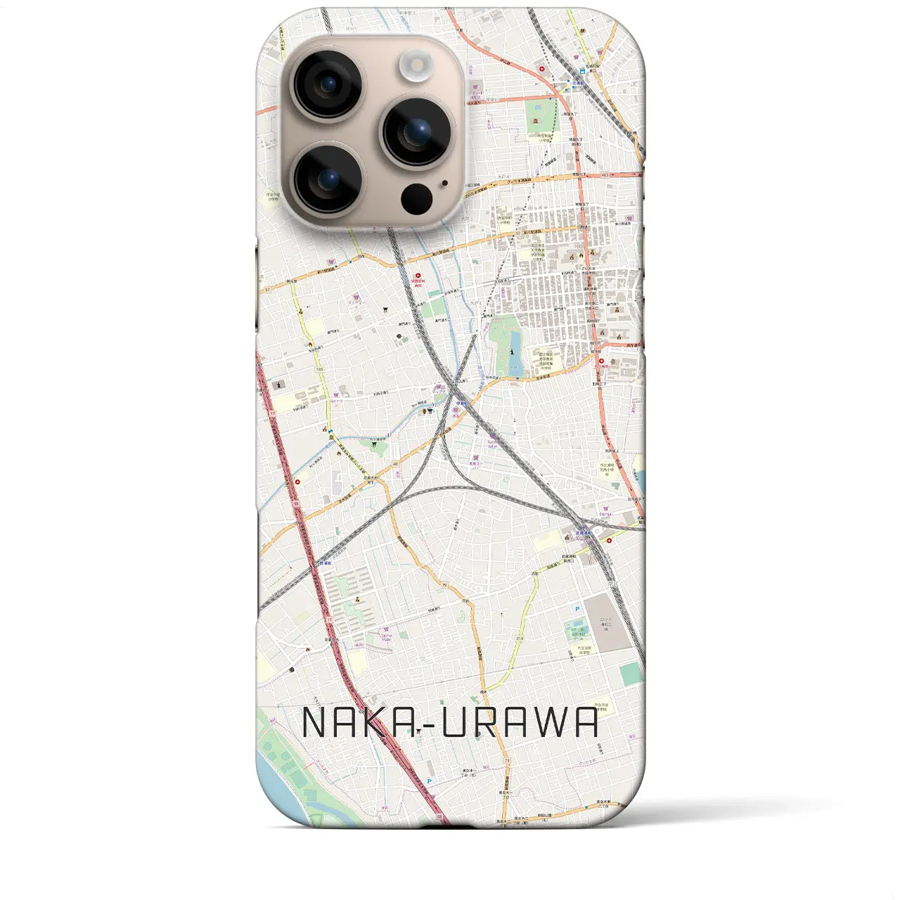 【中浦和(埼玉県)】地図柄iPhoneケース(バックカバータイプ)