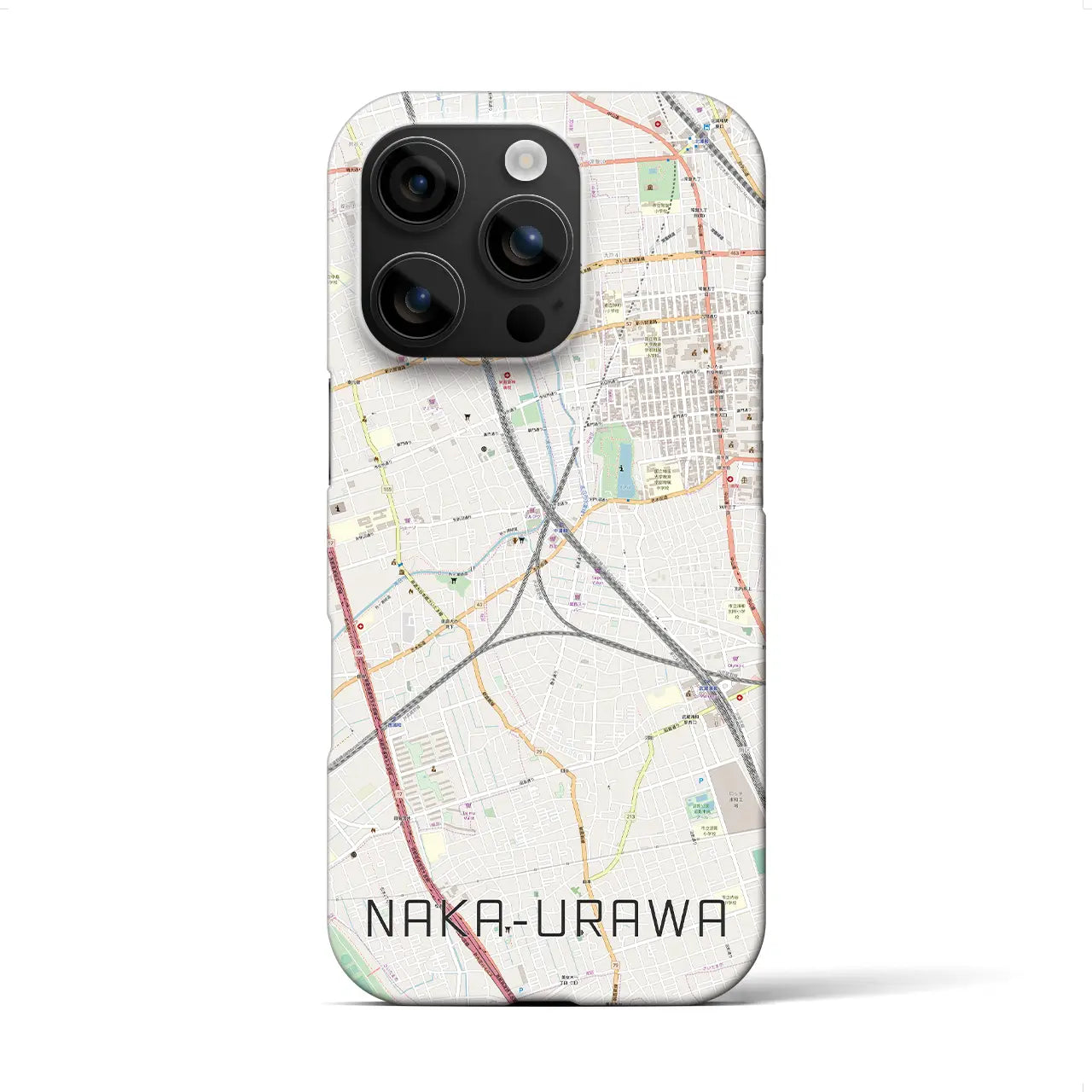 【中浦和(埼玉県)】地図柄iPhoneケース(バックカバータイプ)