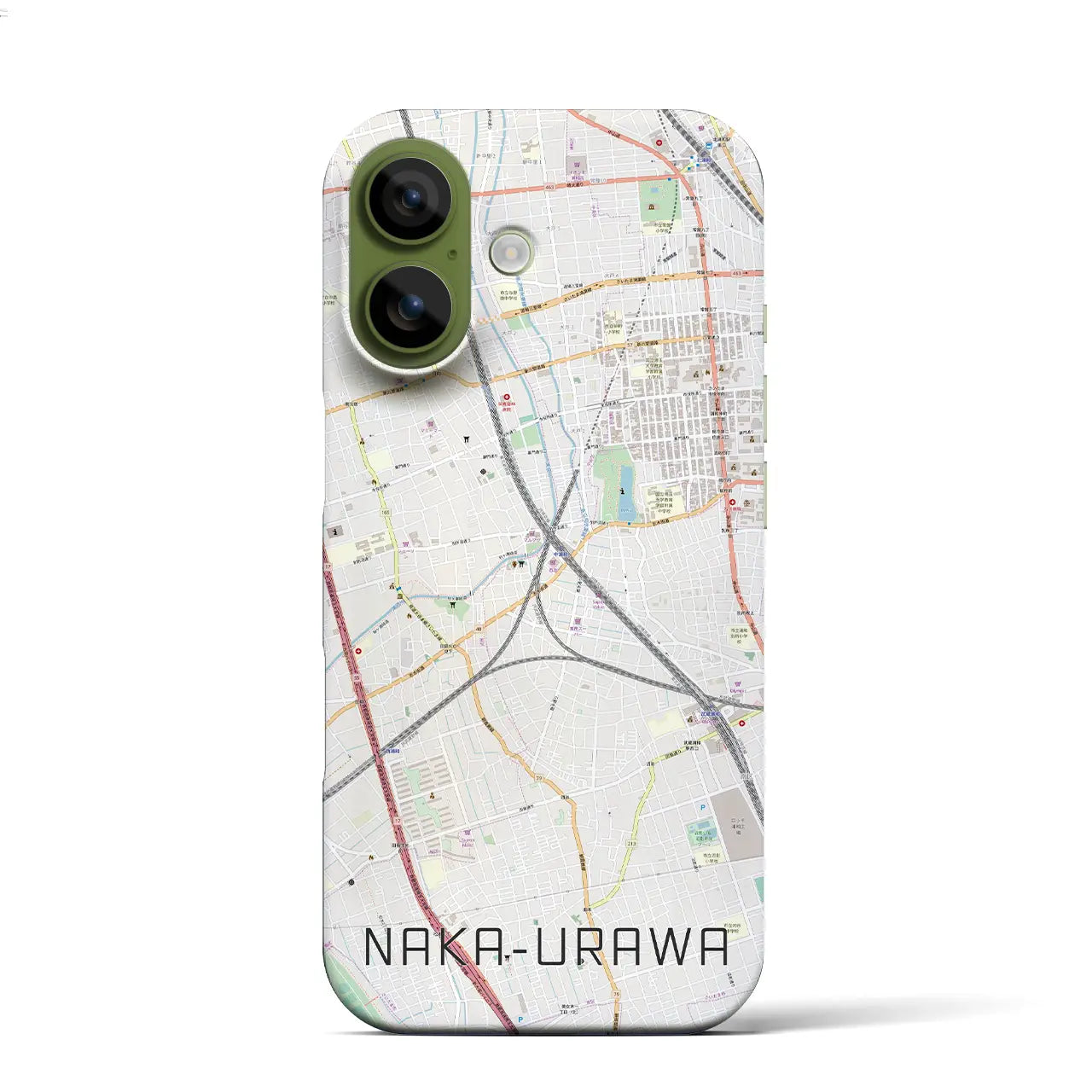 【中浦和(埼玉県)】地図柄iPhoneケース(バックカバータイプ)