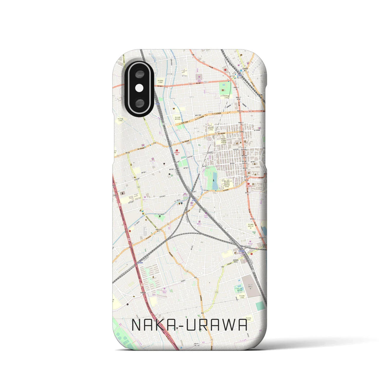 【中浦和(埼玉県)】地図柄iPhoneケース(バックカバータイプ)