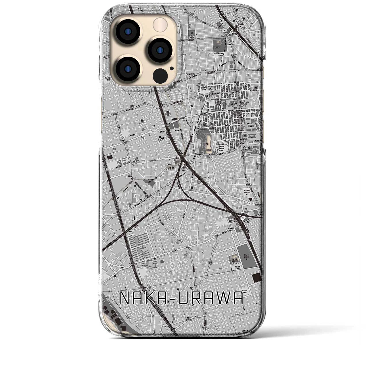 【中浦和(埼玉県)】地図柄iPhoneケース(クリアタイプ)