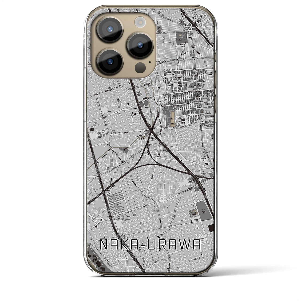 【中浦和(埼玉県)】地図柄iPhoneケース(クリアタイプ)