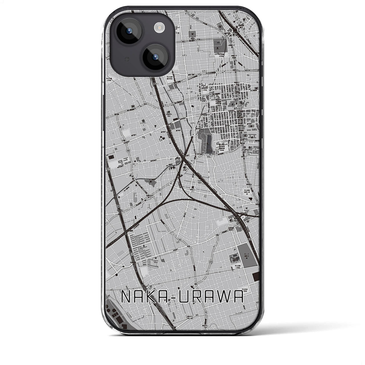 【中浦和(埼玉県)】地図柄iPhoneケース(クリアタイプ)