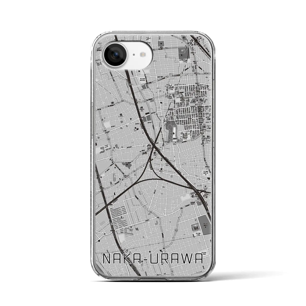 【中浦和(埼玉県)】地図柄iPhoneケース(クリアタイプ)