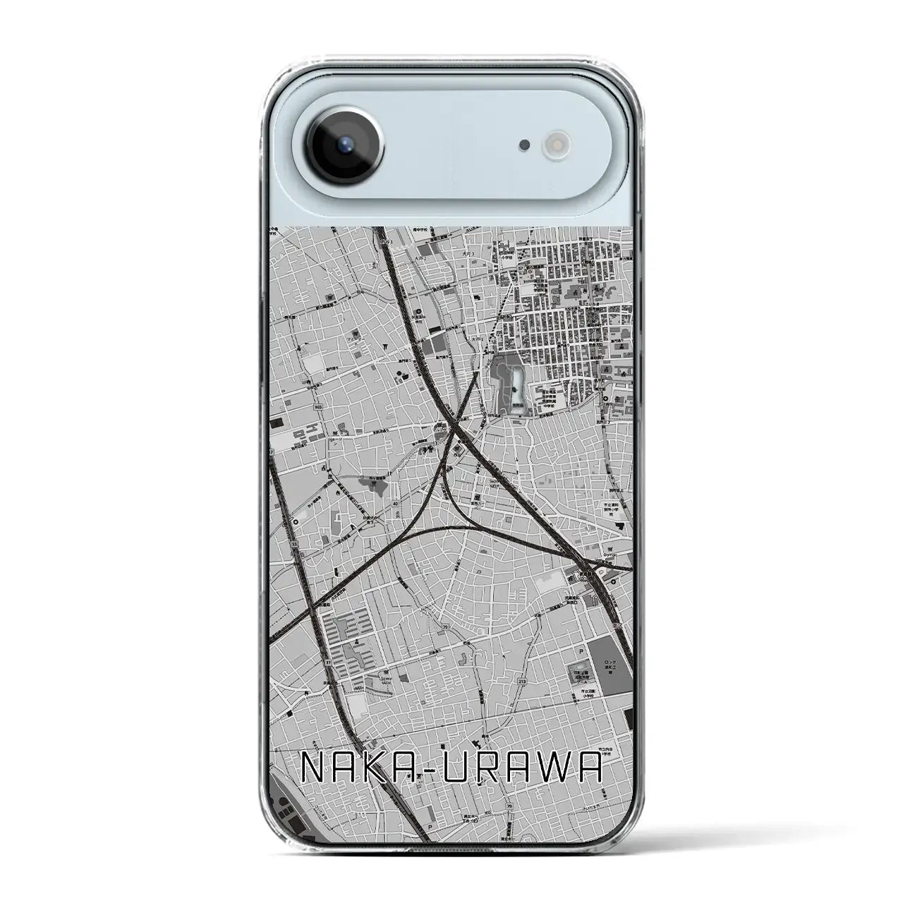 【中浦和(埼玉県)】地図柄iPhoneケース(クリアタイプ)