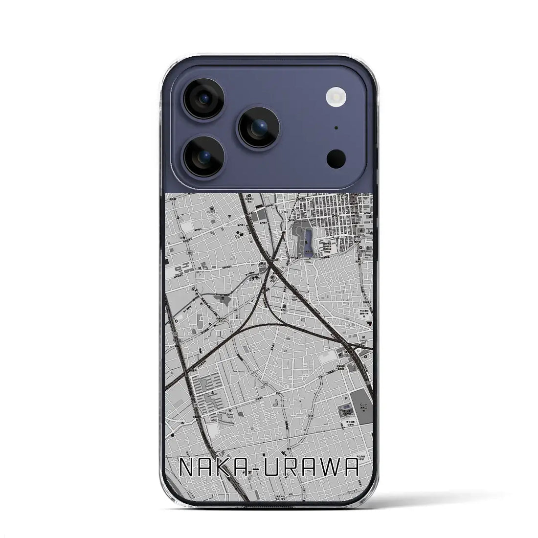 【中浦和(埼玉県)】地図柄iPhoneケース(クリアタイプ)