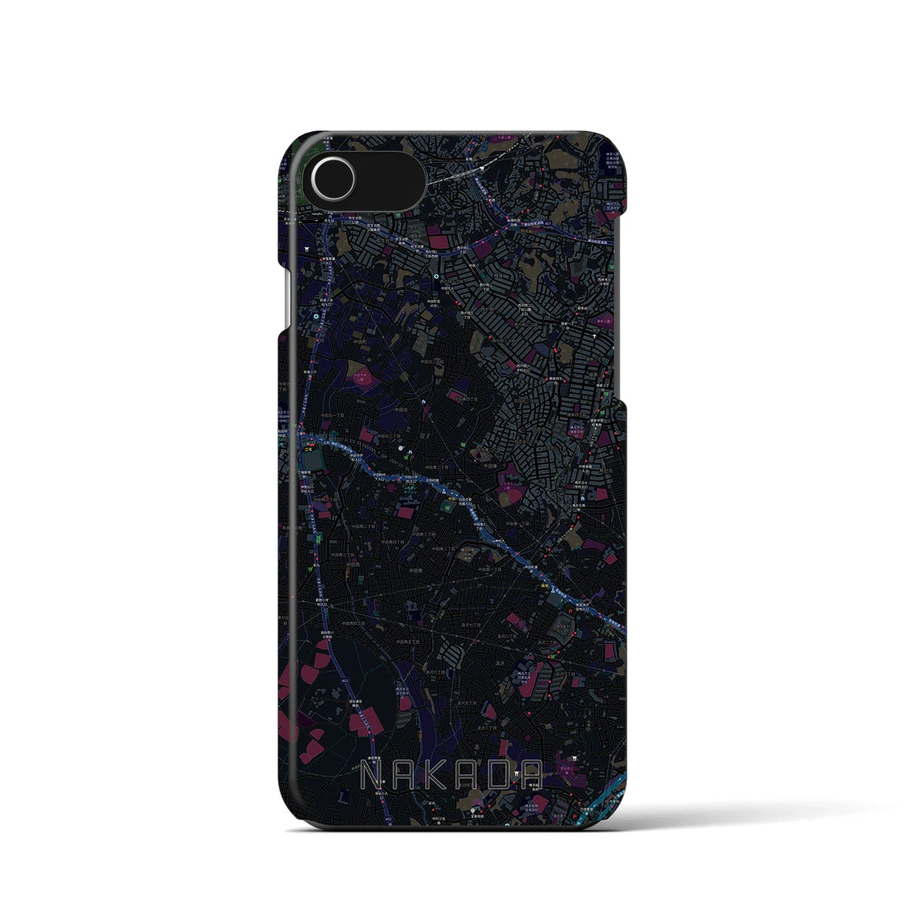 【中田(神奈川県)】地図柄iPhoneケース(バックカバータイプ)