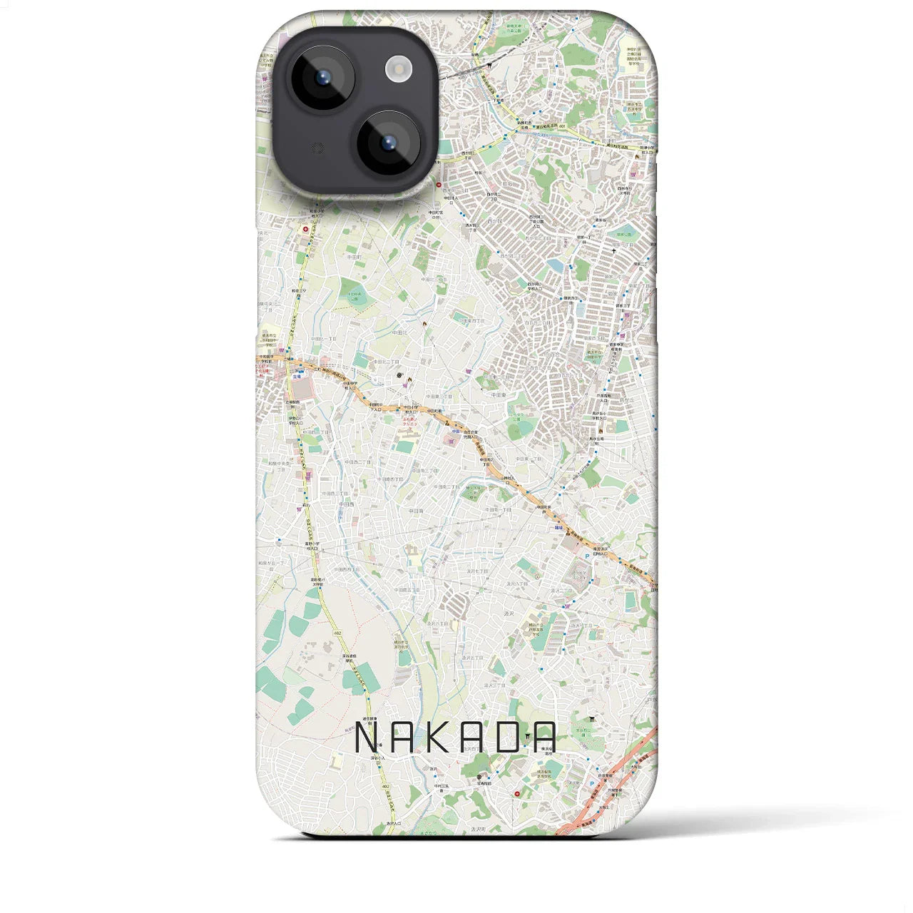 【中田(神奈川県)】地図柄iPhoneケース(バックカバータイプ)