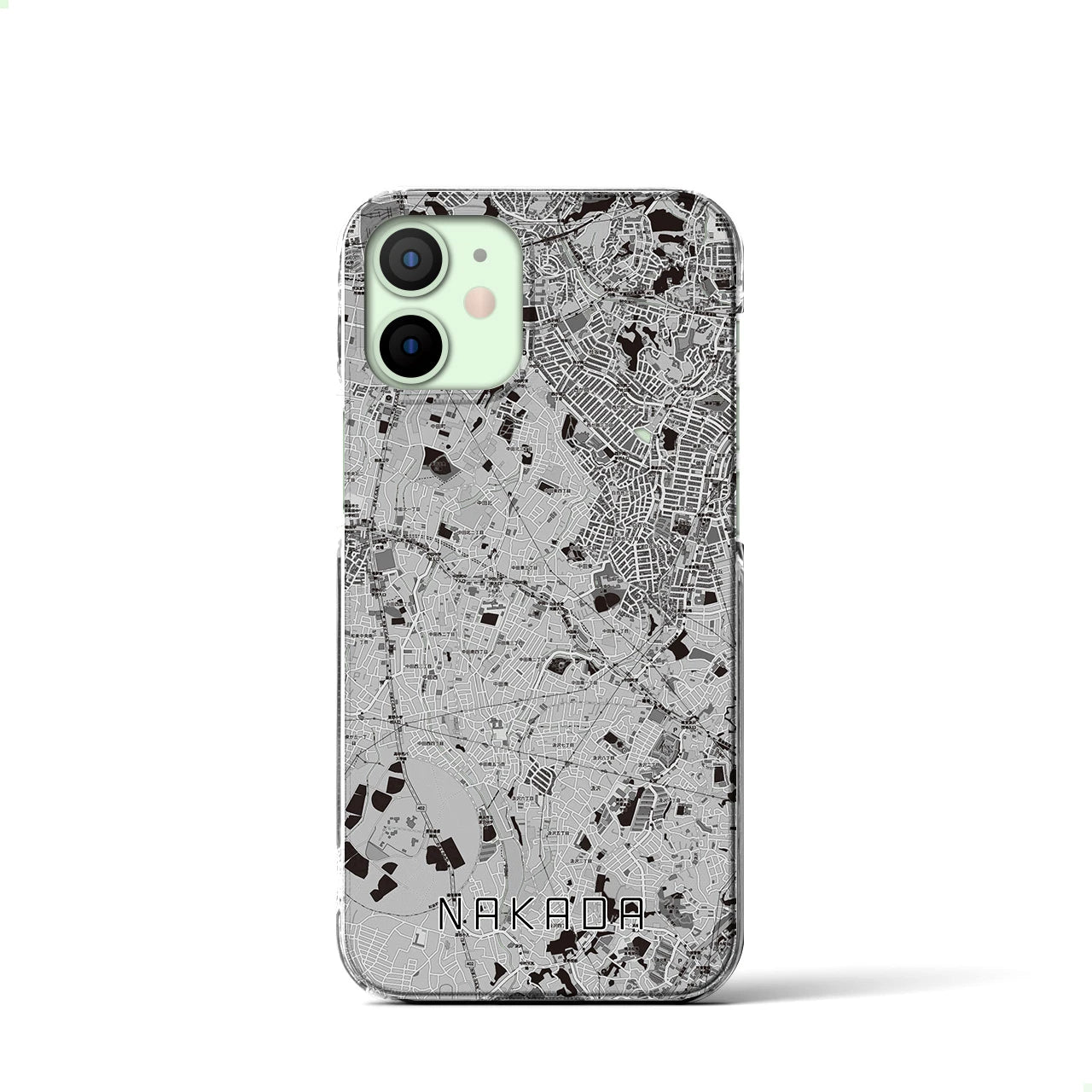 【中田(神奈川県)】地図柄iPhoneケース(クリアタイプ)