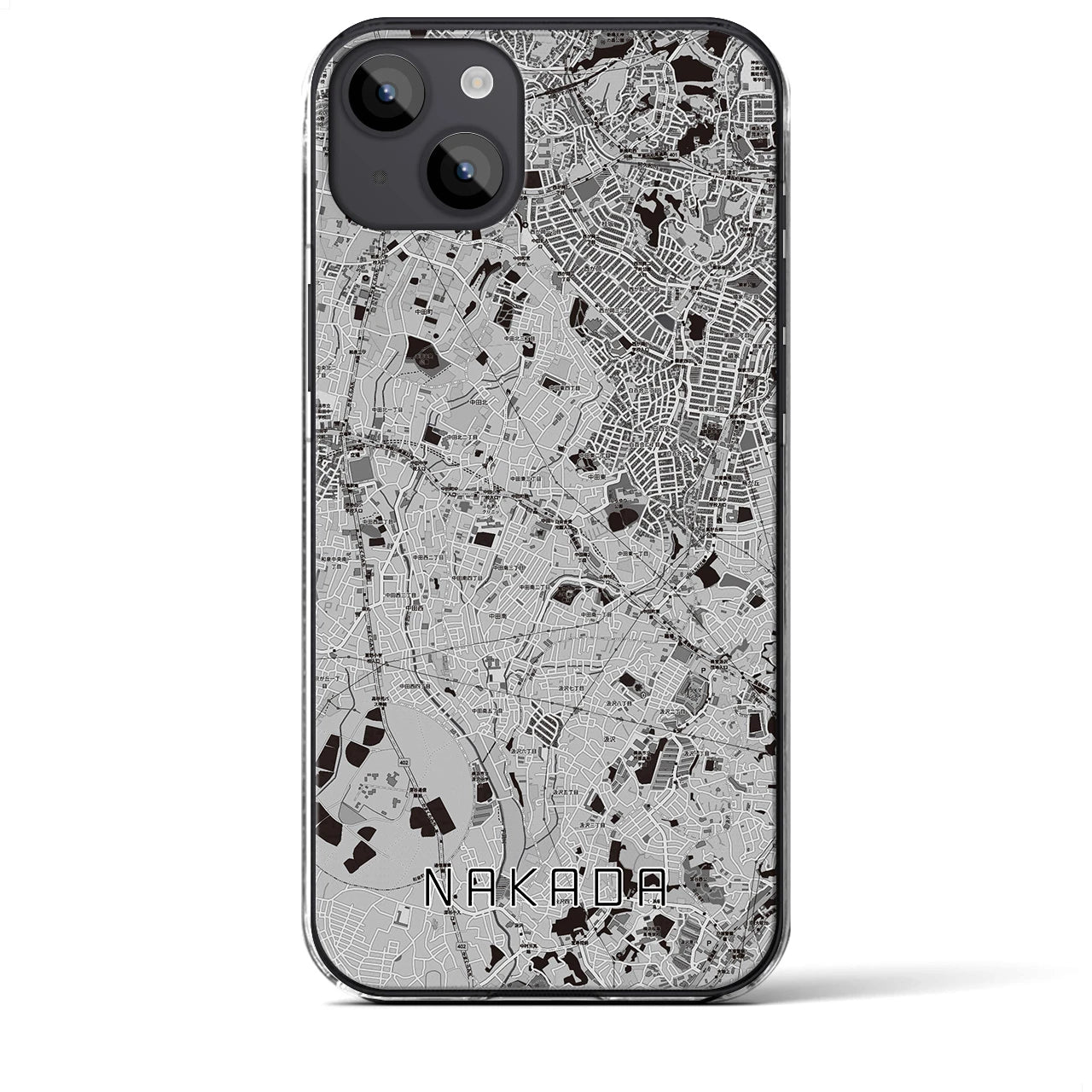 【中田(神奈川県)】地図柄iPhoneケース(クリアタイプ)