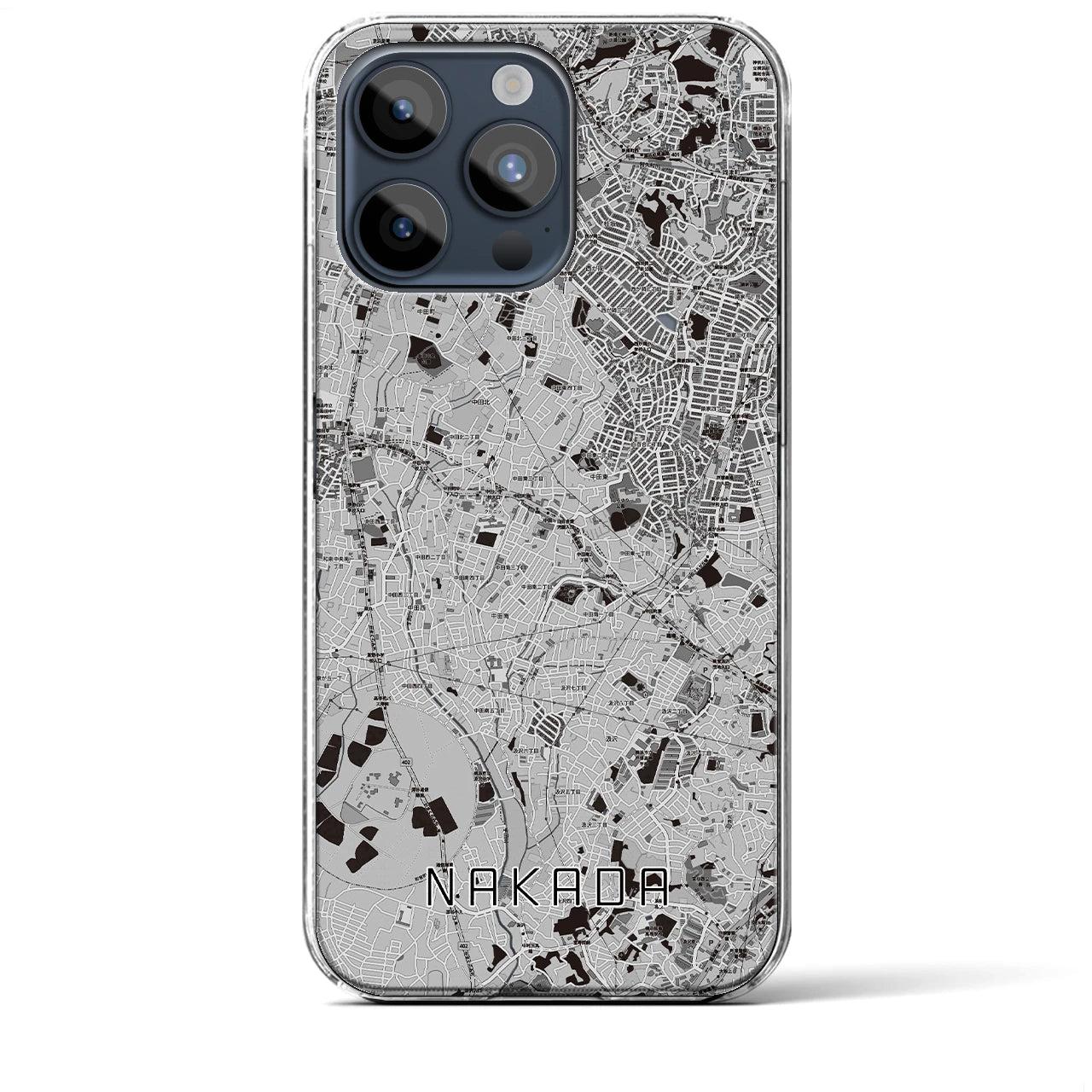 【中田(神奈川県)】地図柄iPhoneケース(クリアタイプ)