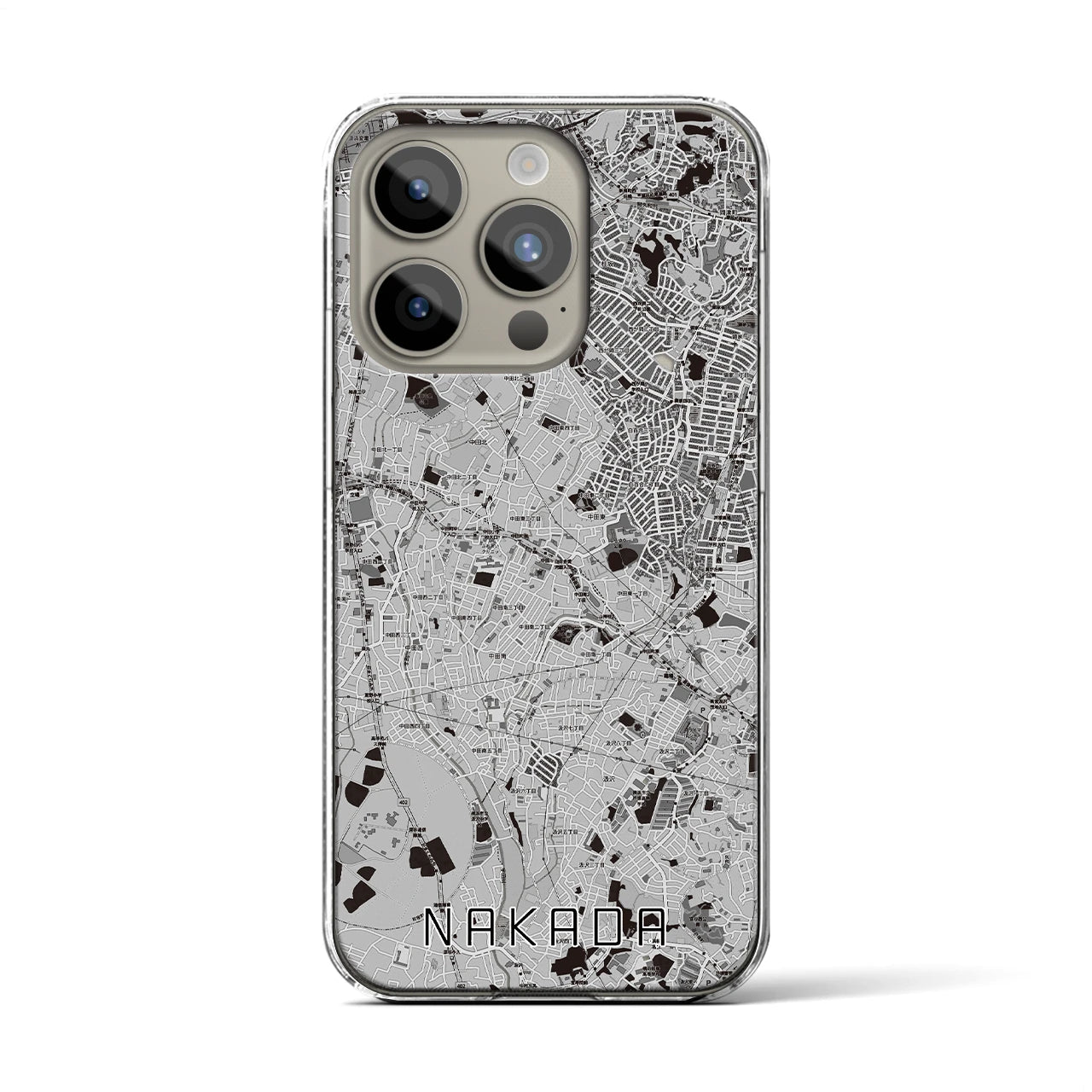【中田(神奈川県)】地図柄iPhoneケース(クリアタイプ)
