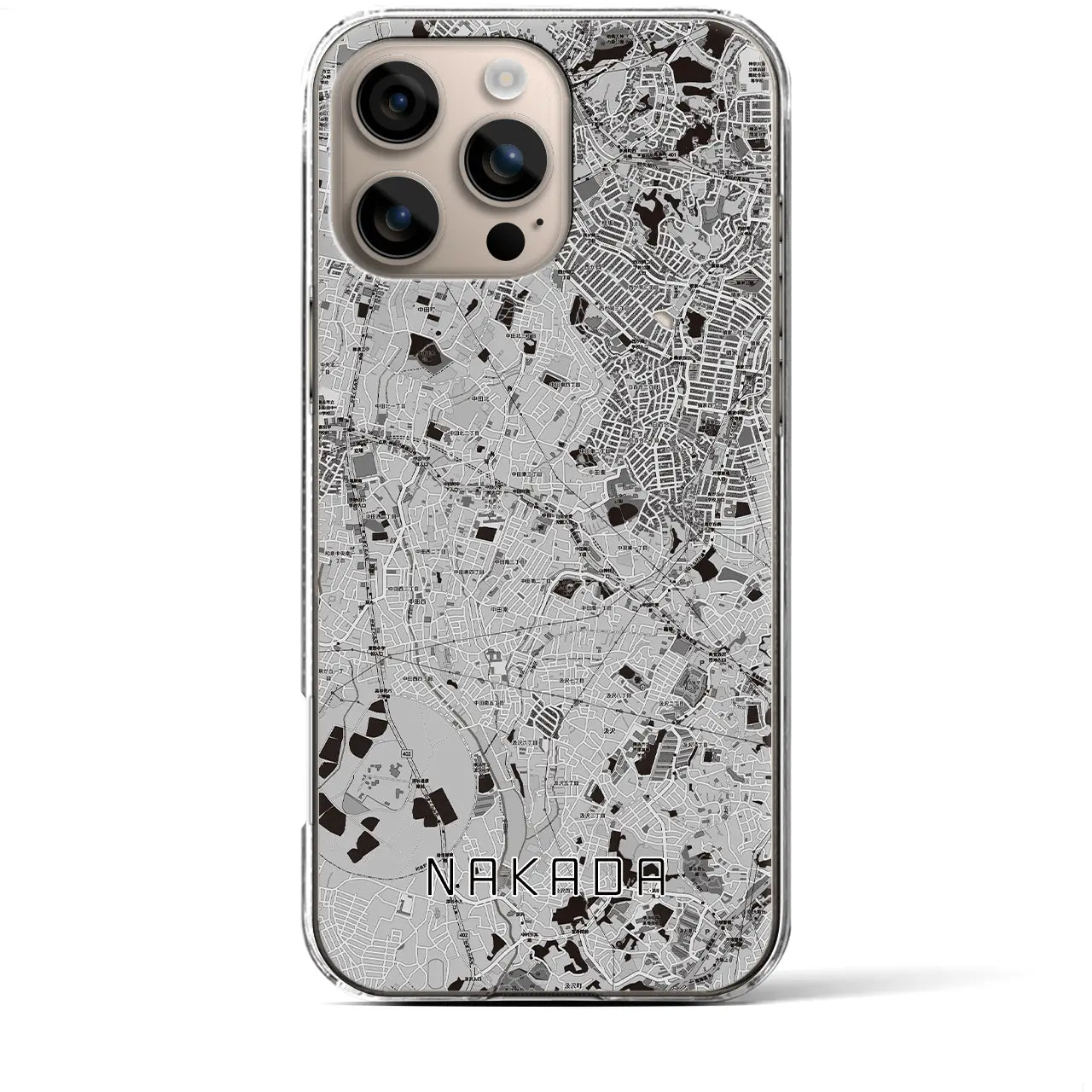 【中田(神奈川県)】地図柄iPhoneケース(クリアタイプ)