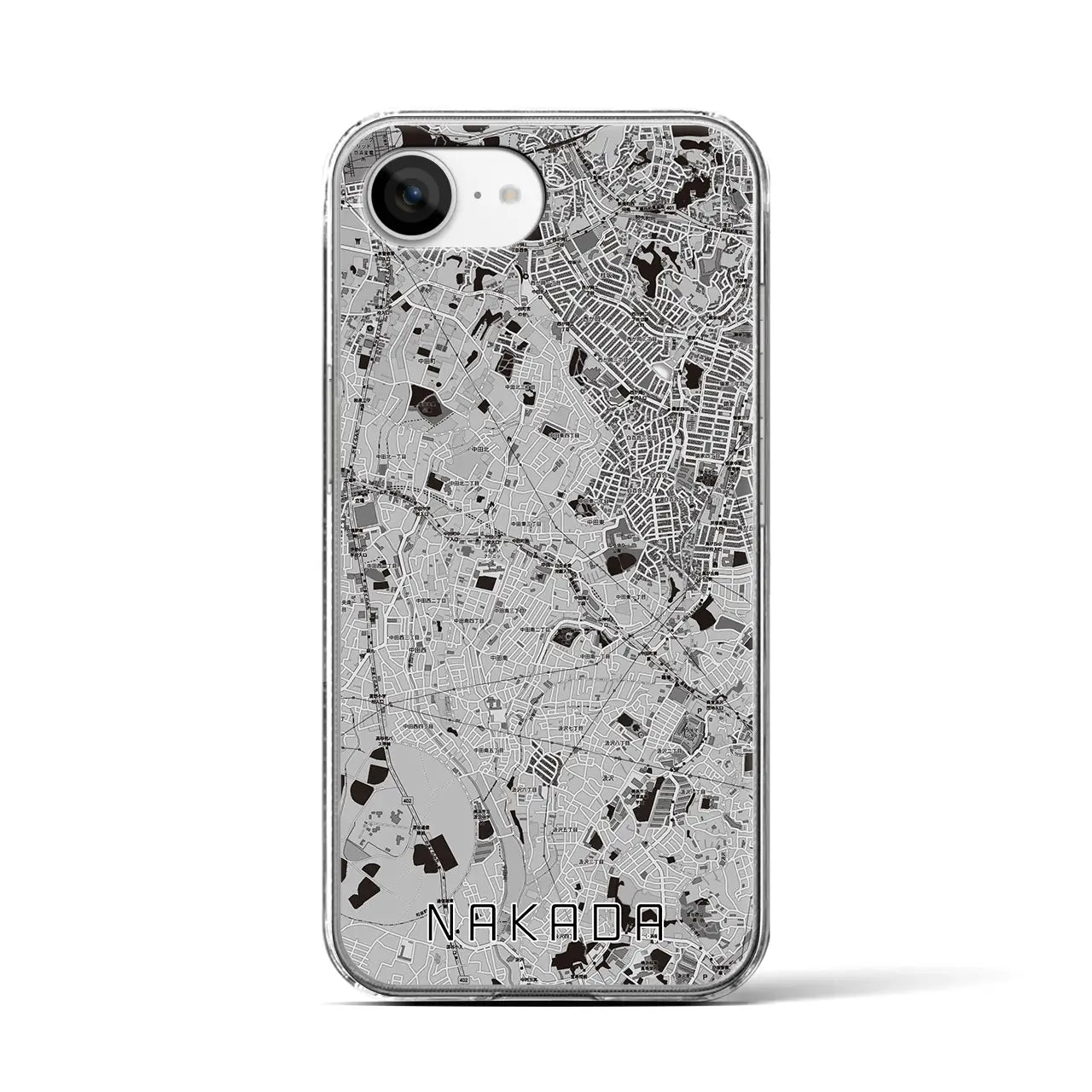 【中田(神奈川県)】地図柄iPhoneケース(クリアタイプ)