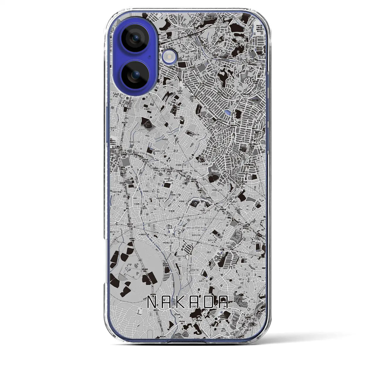 【中田(神奈川県)】地図柄iPhoneケース(クリアタイプ)