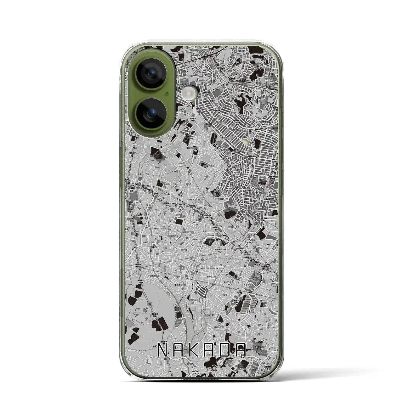 【中田(神奈川県)】地図柄iPhoneケース(クリアタイプ)