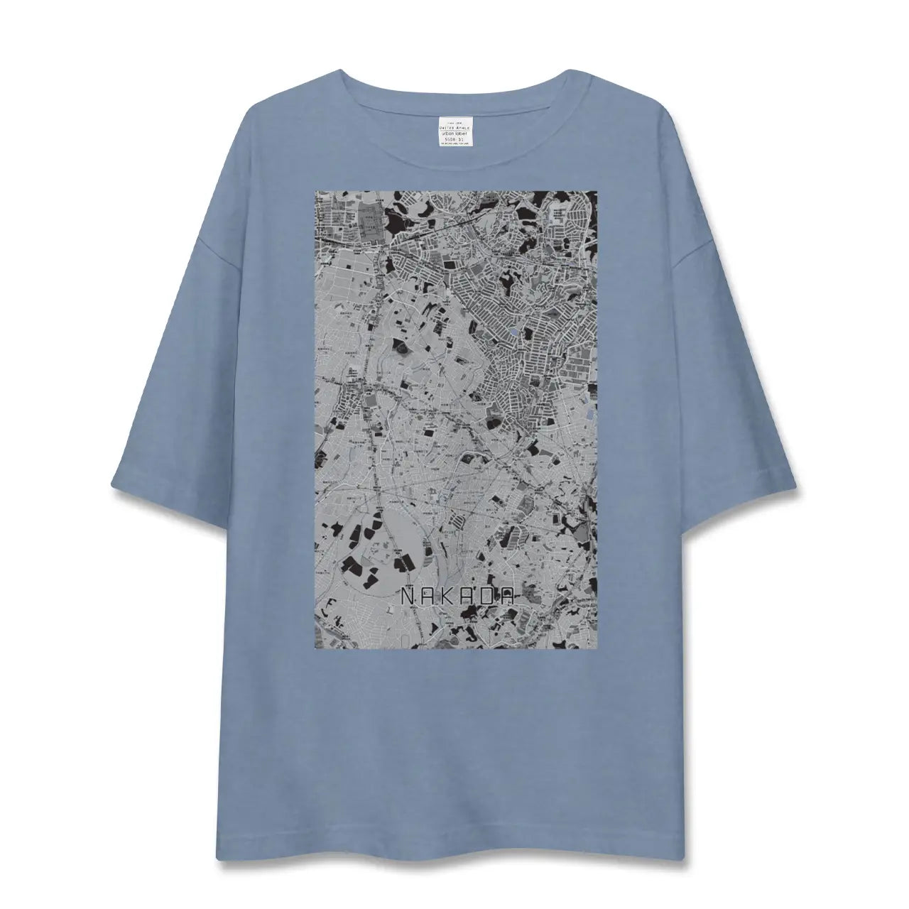【中田(神奈川県)】地図柄ビッグシルエットTシャツ