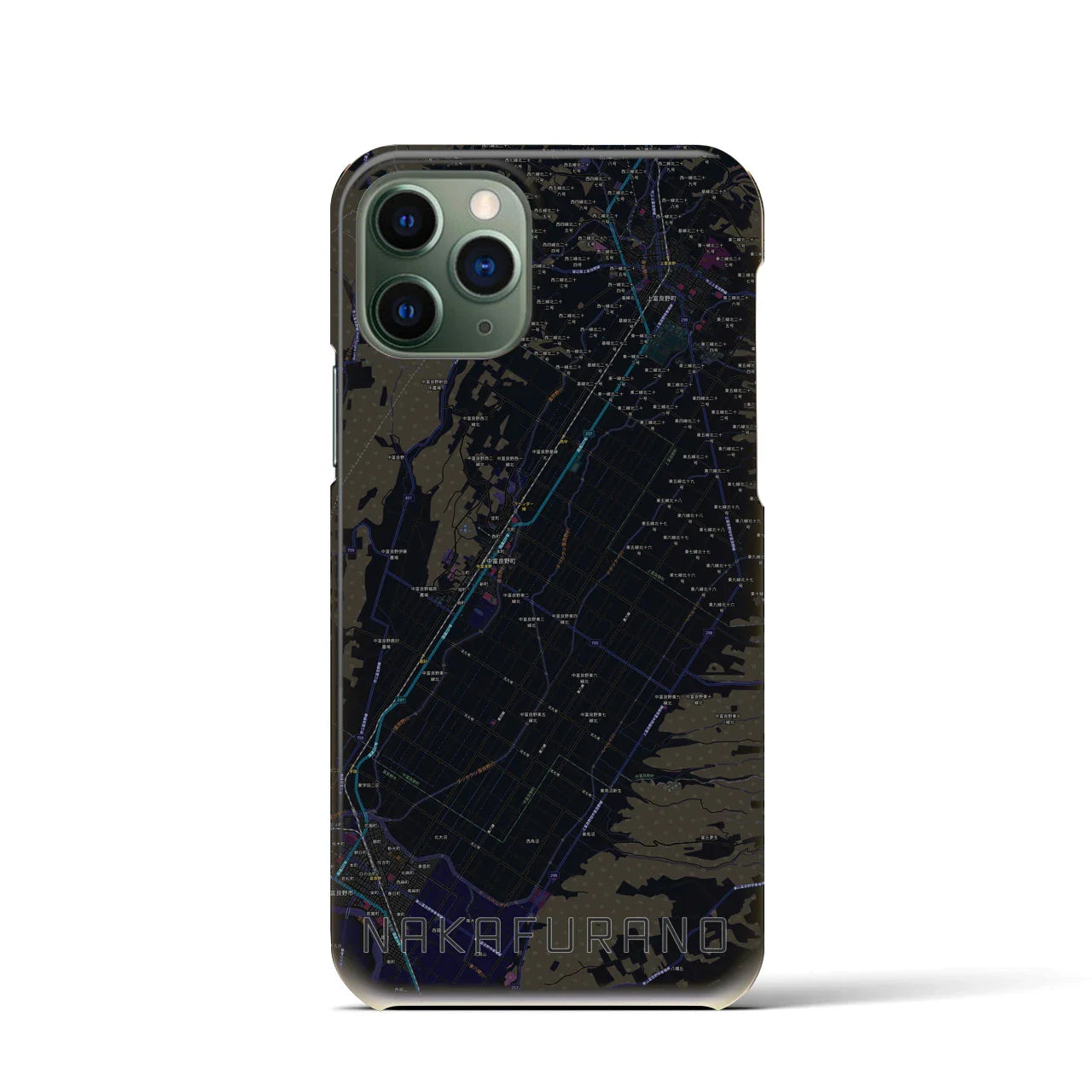【中富良野(北海道)】地図柄iPhoneケース(バックカバータイプ)