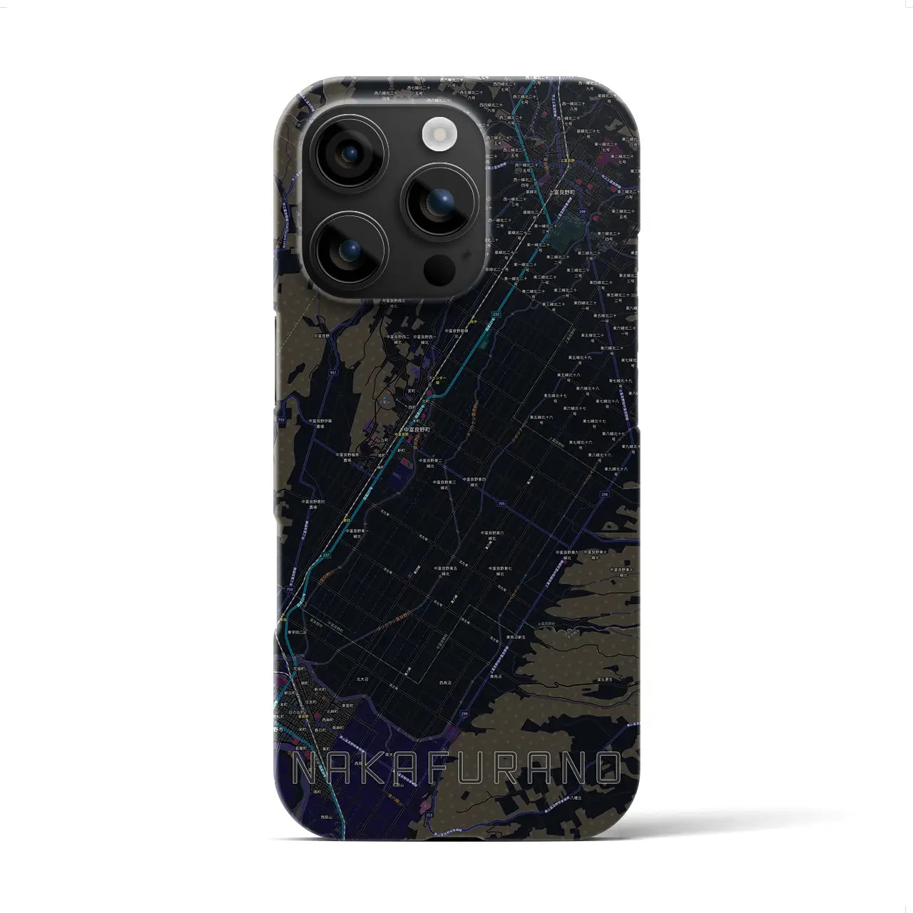 【中富良野(北海道)】地図柄iPhoneケース(バックカバータイプ)