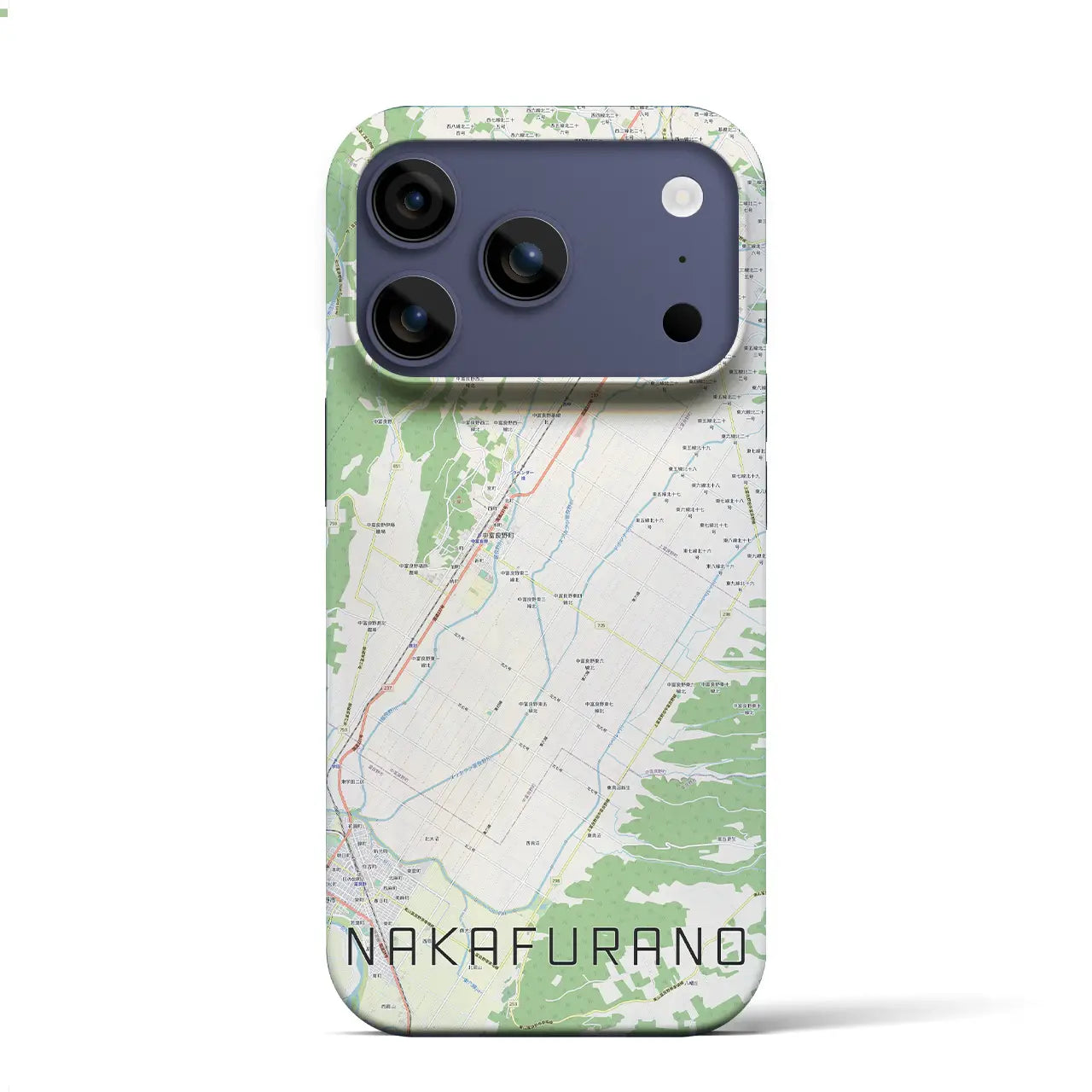 【中富良野(北海道)】地図柄iPhoneケース(バックカバータイプ)