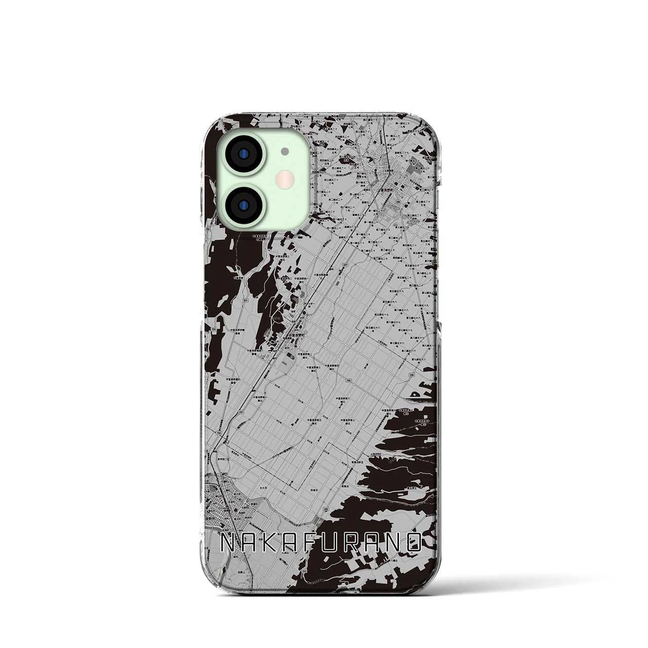 【中富良野(北海道)】地図柄iPhoneケース(クリアタイプ)