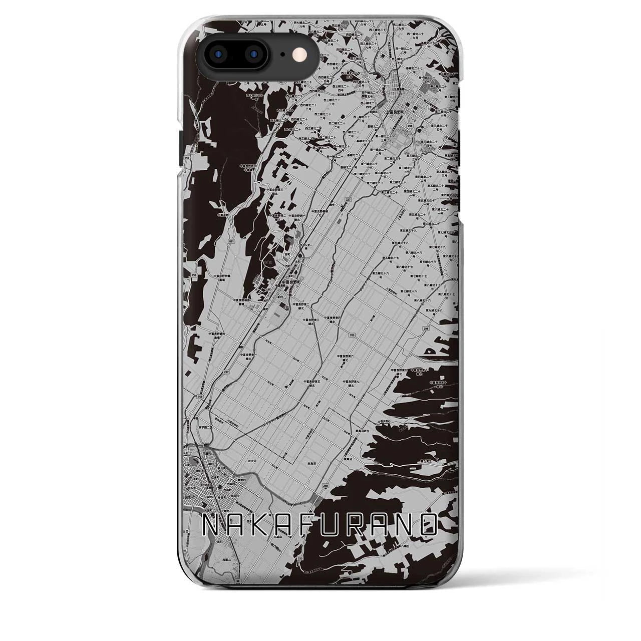 【中富良野(北海道)】地図柄iPhoneケース(クリアタイプ)