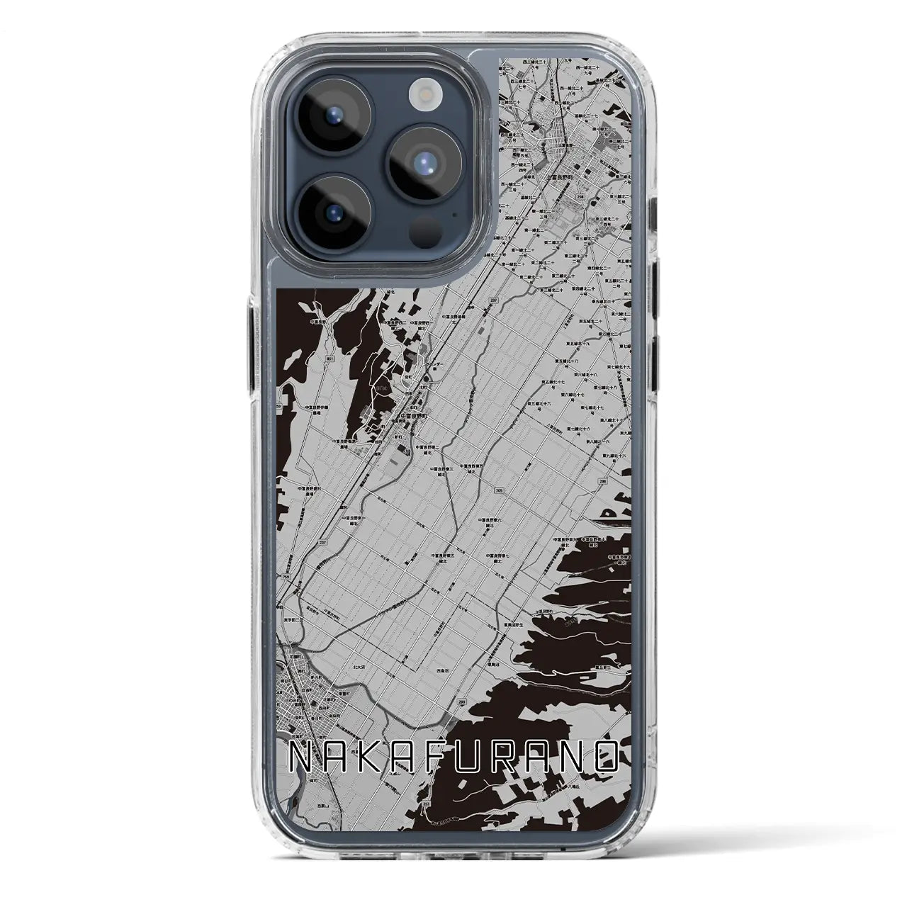 【中富良野(北海道)】地図柄iPhoneケース(MagSafeタイプ)