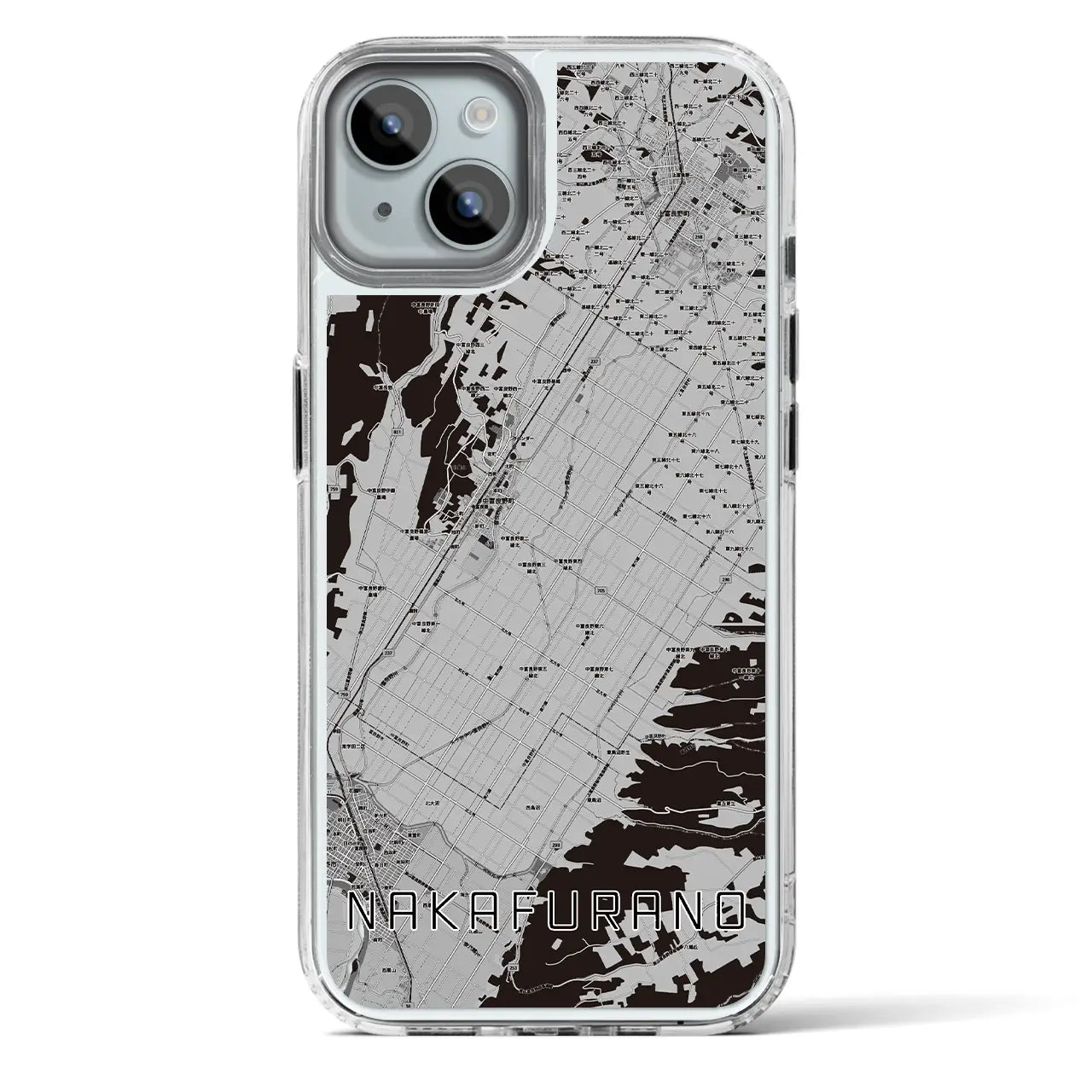 【中富良野(北海道)】地図柄iPhoneケース(MagSafeタイプ)