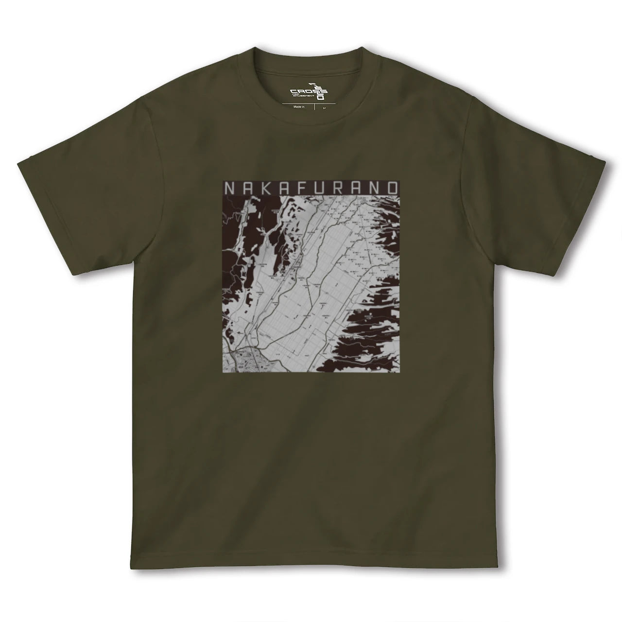 【中富良野(北海道)】地図柄ヘビーウェイトTシャツ