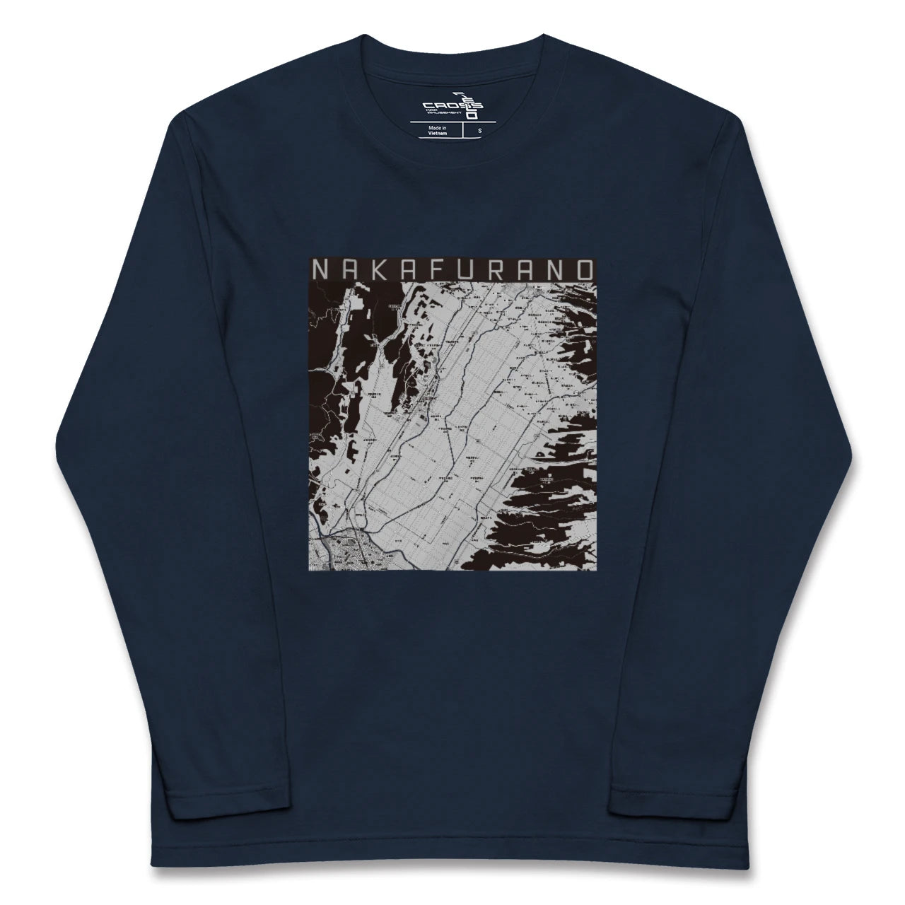 【中富良野(北海道)】地図柄ロングスリーブTシャツ
