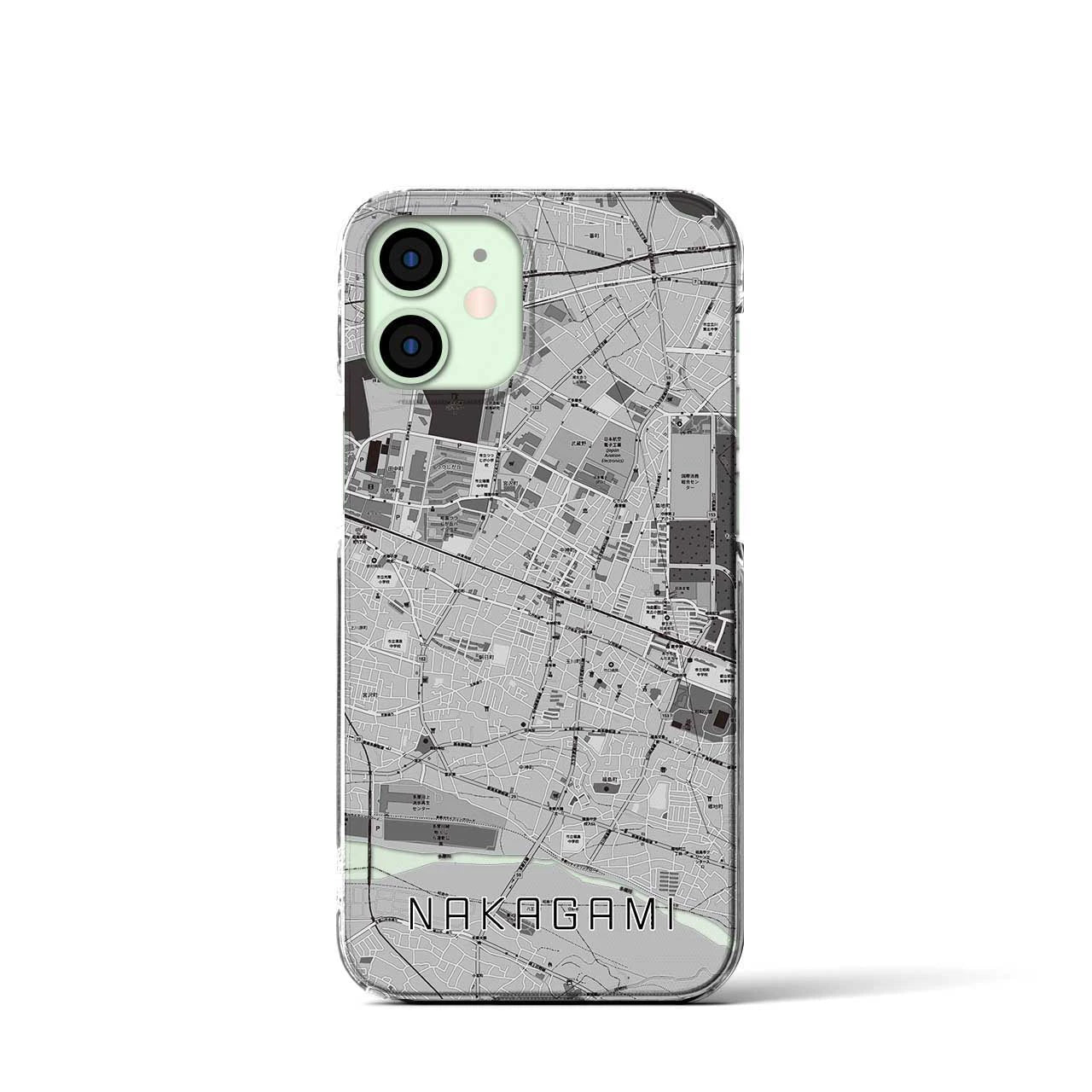 【中神(東京都)】地図柄iPhoneケース(クリアタイプ)