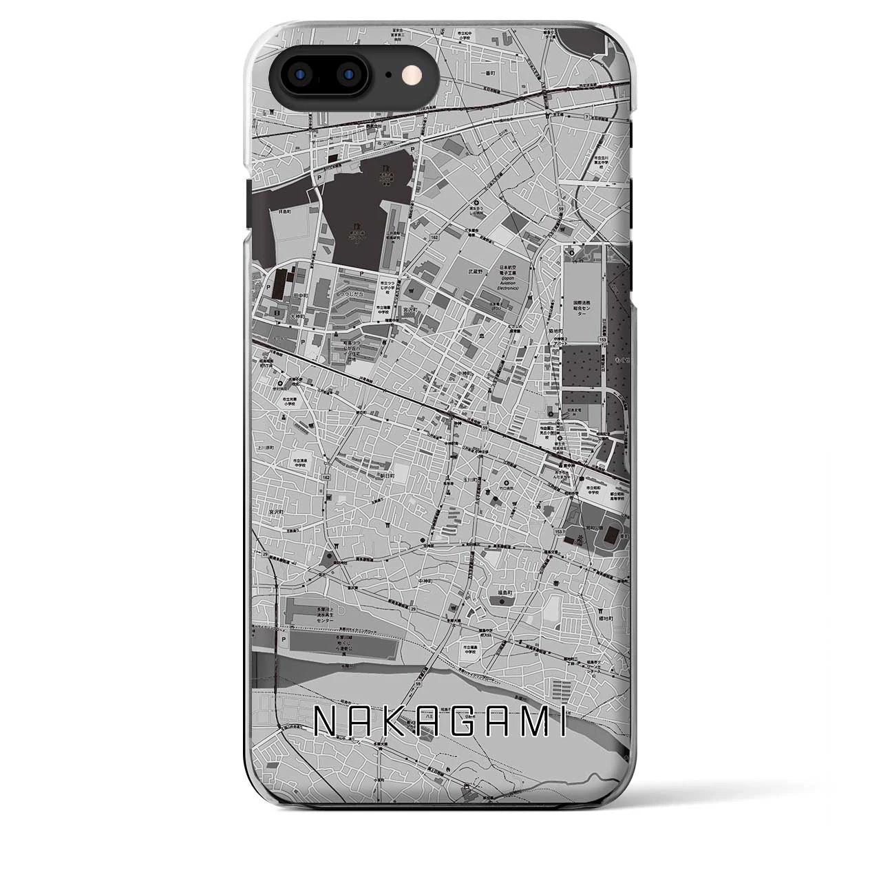 【中神(東京都)】地図柄iPhoneケース(クリアタイプ)