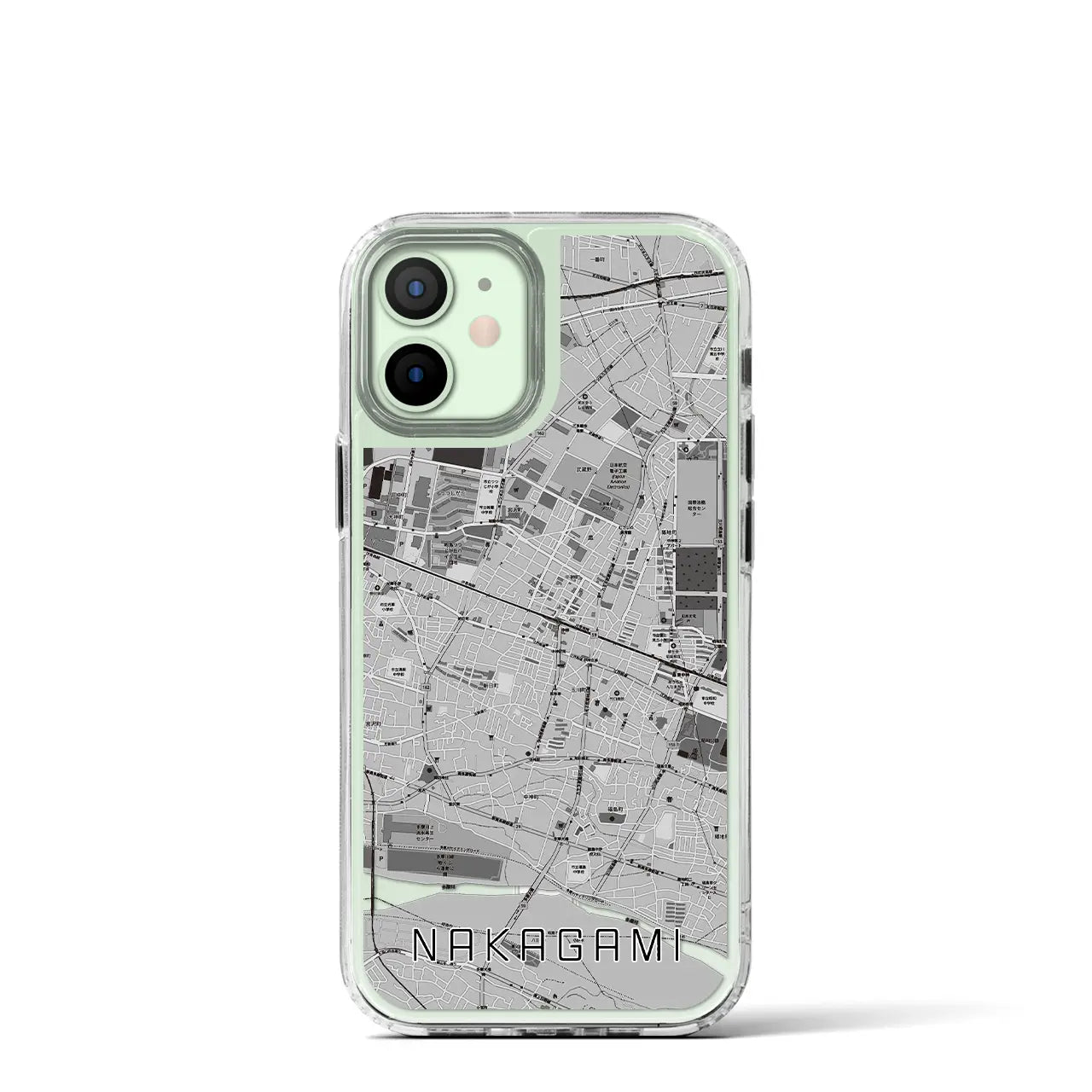 【中神(東京都)】地図柄iPhoneケース(MagSafeタイプ)