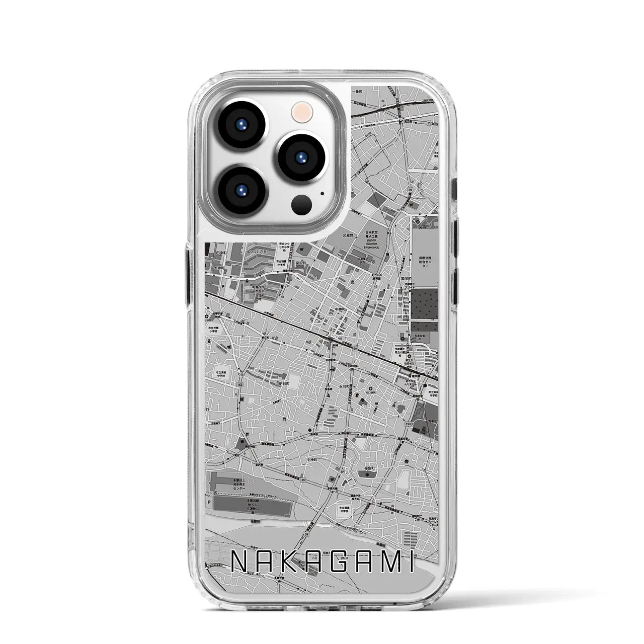 【中神(東京都)】地図柄iPhoneケース(MagSafeタイプ)