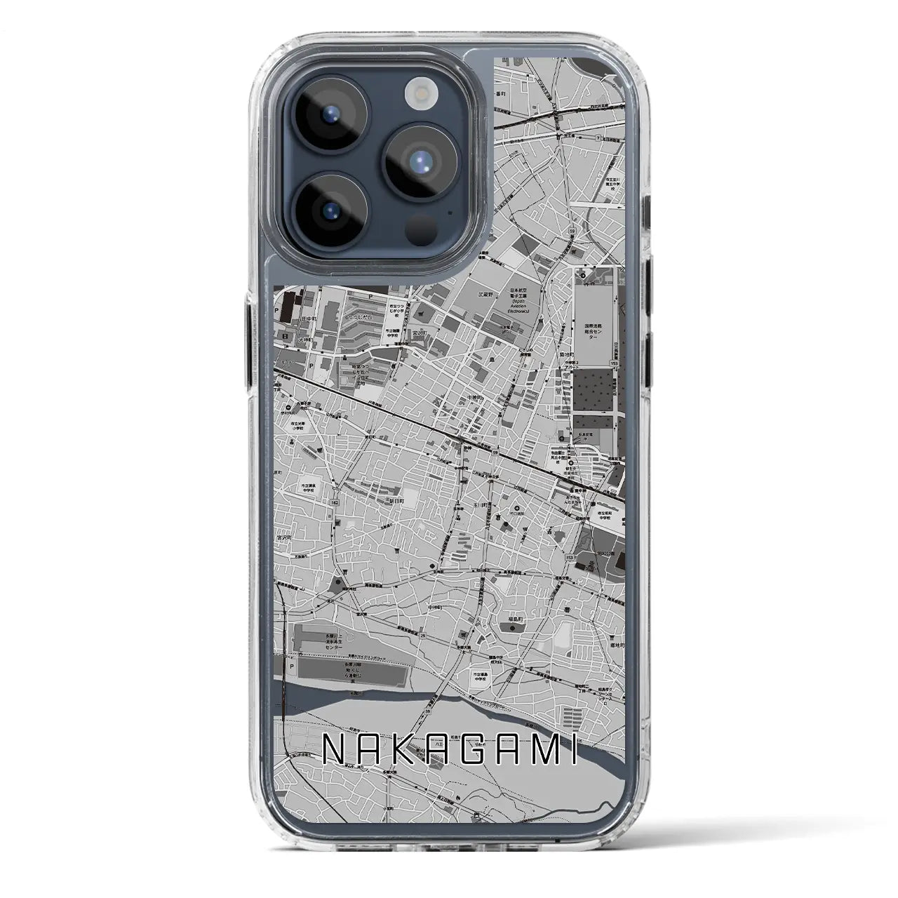 【中神(東京都)】地図柄iPhoneケース(MagSafeタイプ)