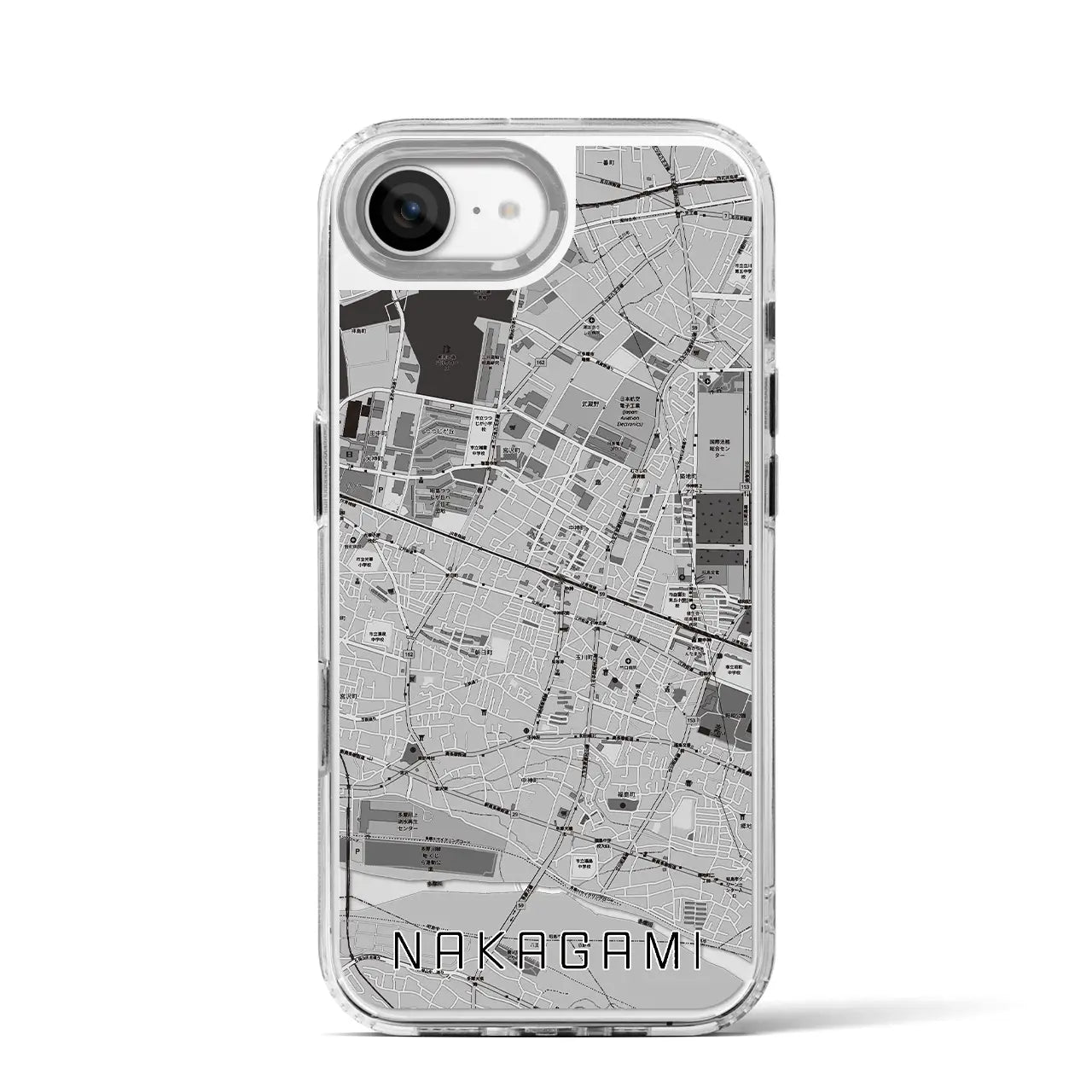 【中神(東京都)】地図柄iPhoneケース(MagSafeタイプ)