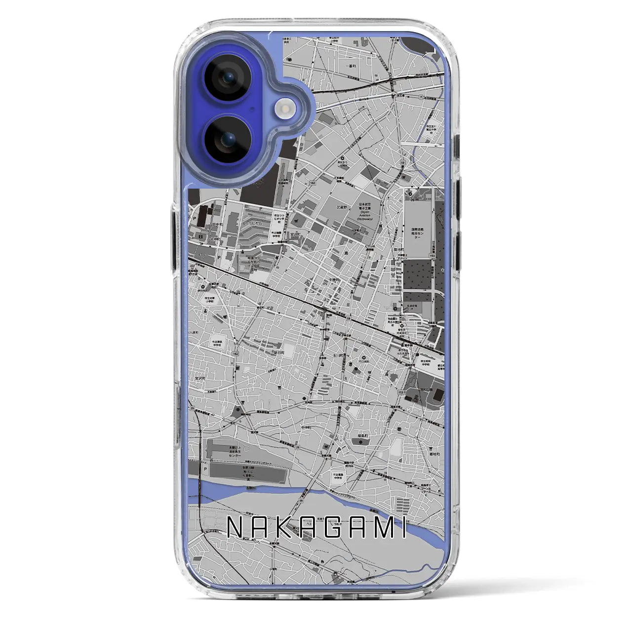 【中神(東京都)】地図柄iPhoneケース(MagSafeタイプ)