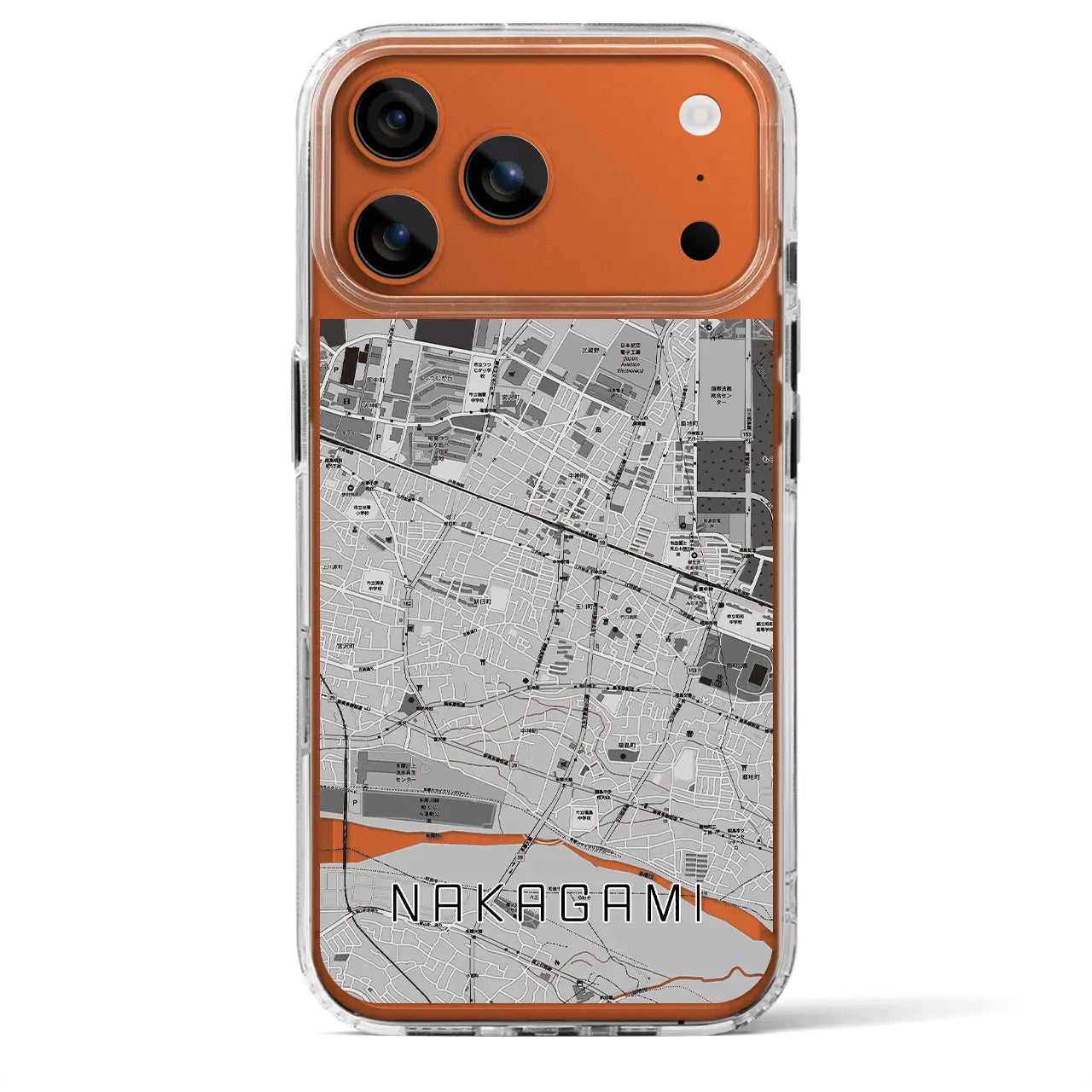 【中神(東京都)】地図柄iPhoneケース(MagSafeタイプ)